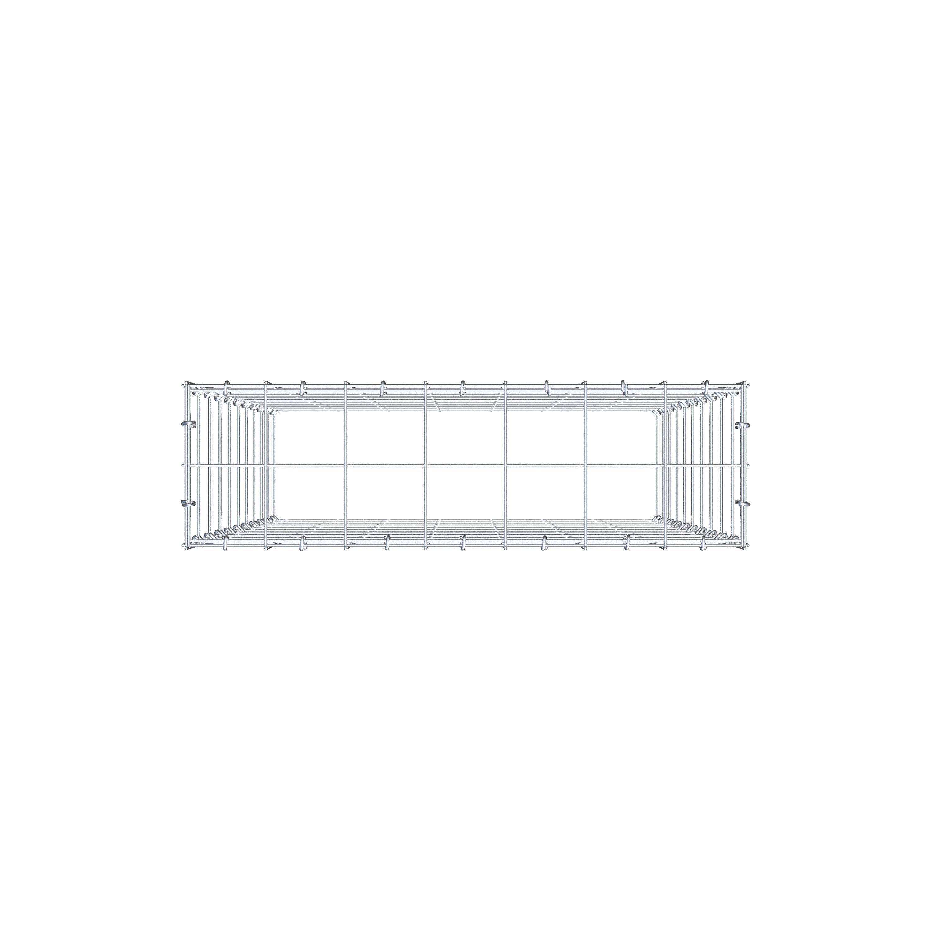 Anbaugabione Typ 3 100 cm x 70 cm x 20 cm (L x H x T), Maschenweite 10 cm x 10 cm, C-Ring