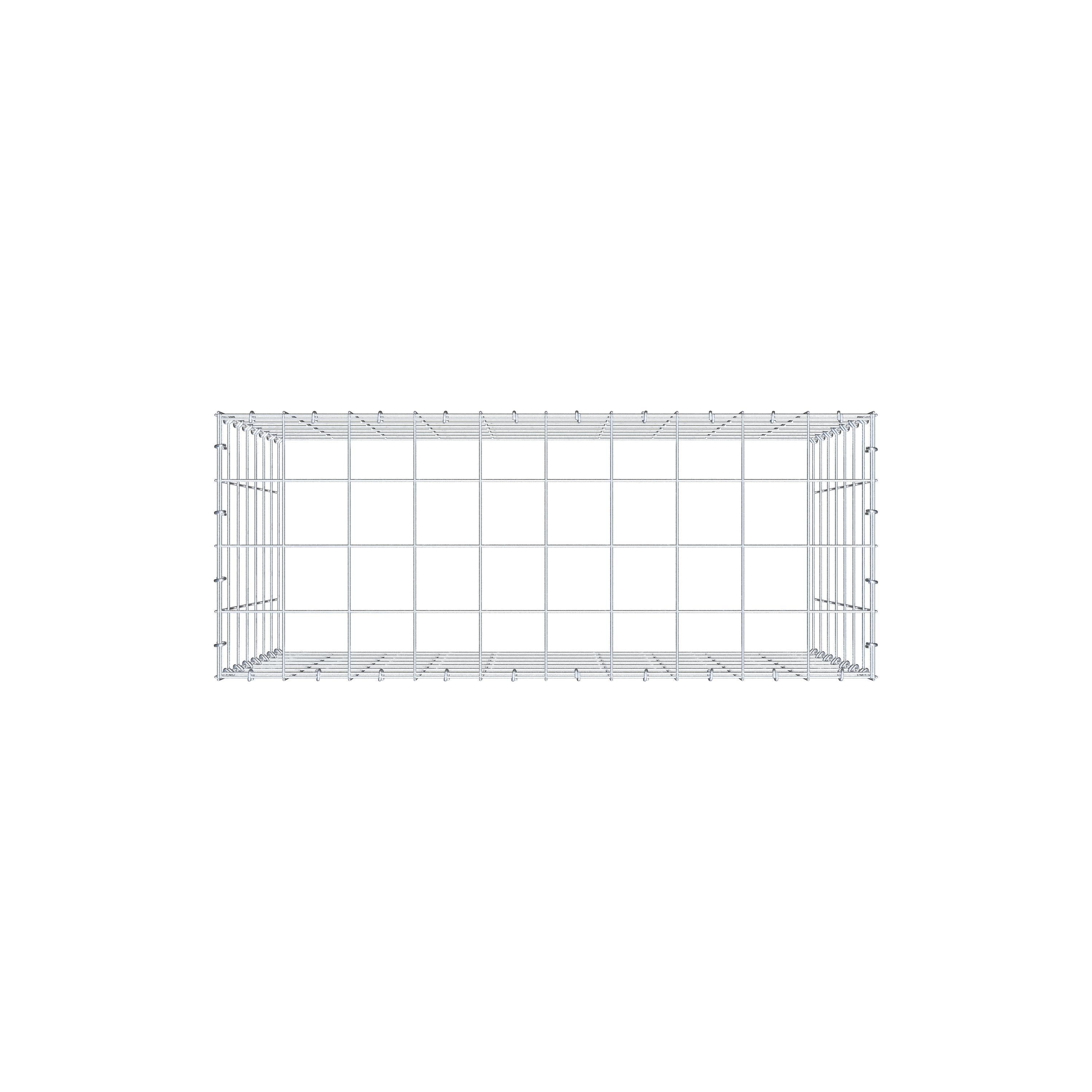 Anbaugabione Typ 3 100 cm x 70 cm x 40 cm (L x H x T), Maschenweite 10 cm x 10 cm, C-Ring