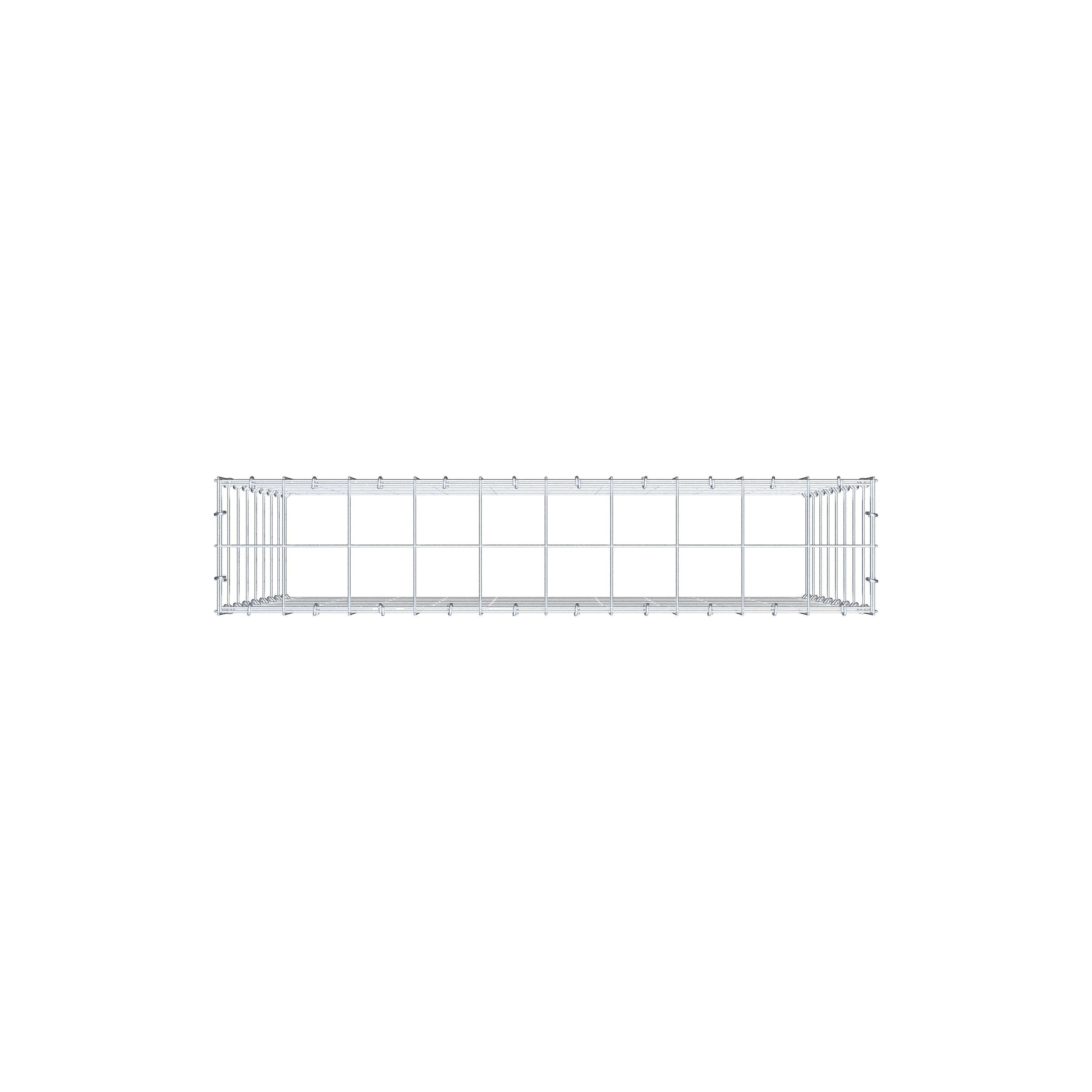 Anbaugabione Typ 3 100 cm x 80 cm x 20 cm (L x H x T), Maschenweite 10 cm x 10 cm, C-Ring