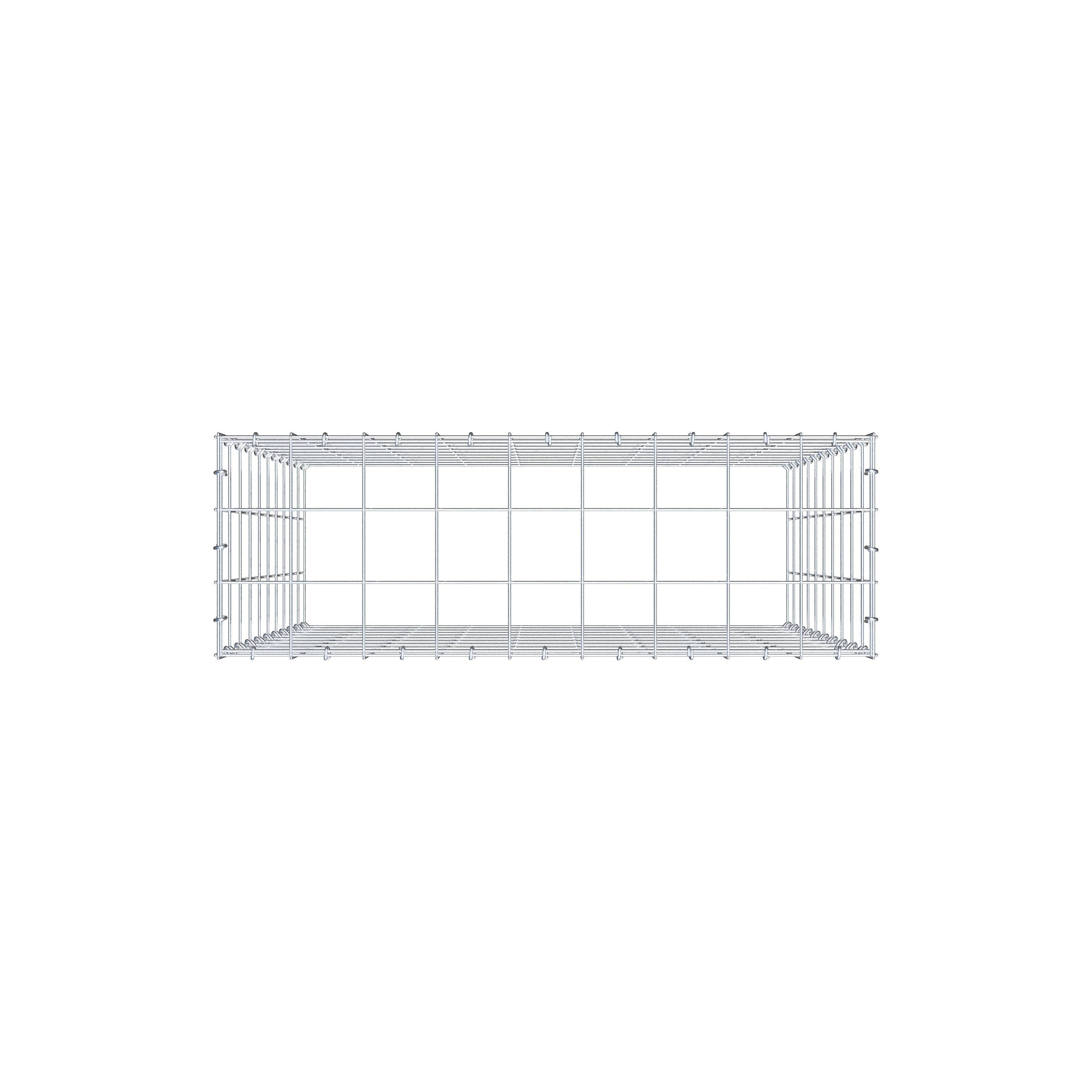 Anbaugabione Typ 3 100 cm x 90 cm x 30 cm (L x H x T), Maschenweite 10 cm x 10 cm, C-Ring