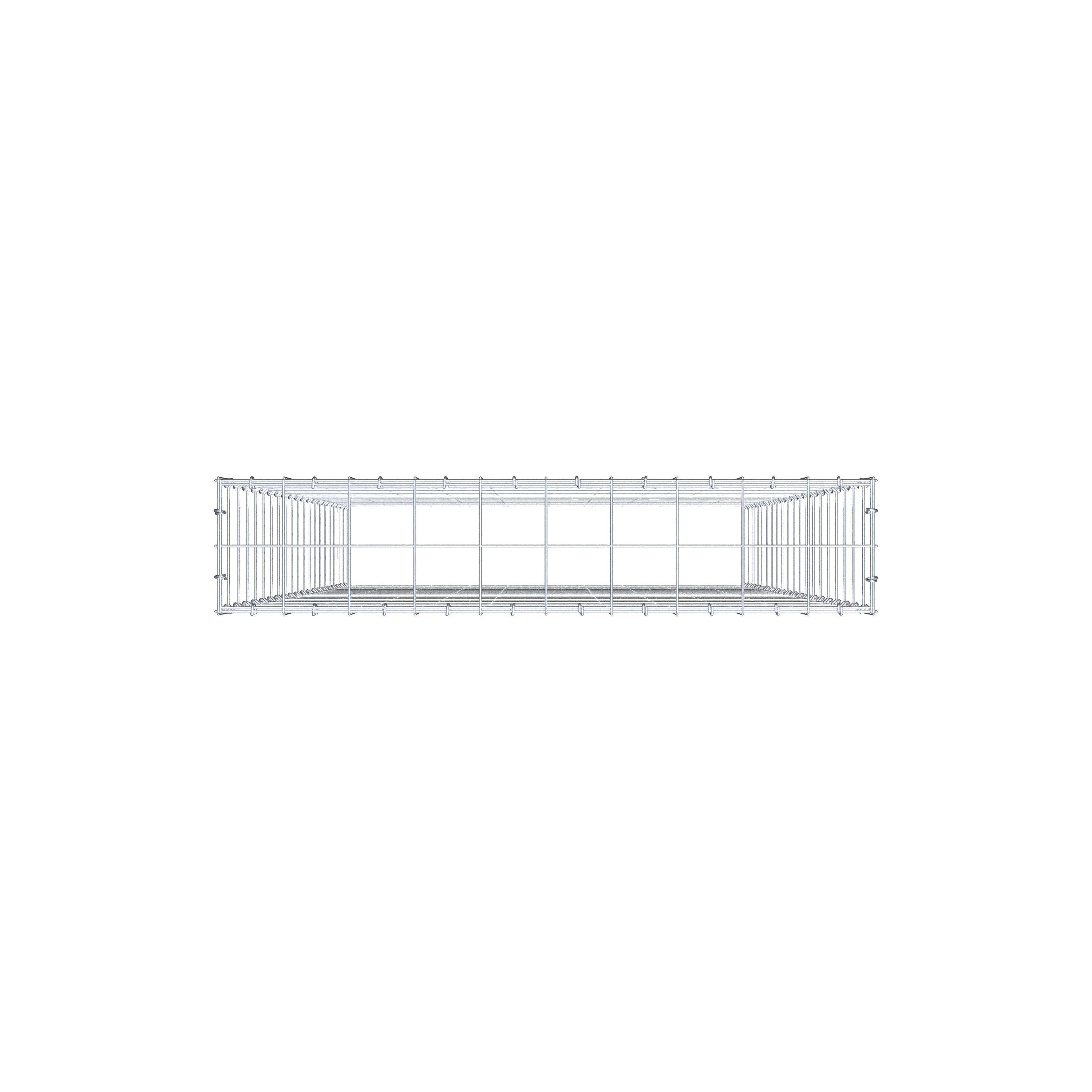 Anbaugabione Typ 3 200 cm x 100 cm x 20 cm (L x H x T), Maschenweite 10 cm x 10 cm, C-Ring