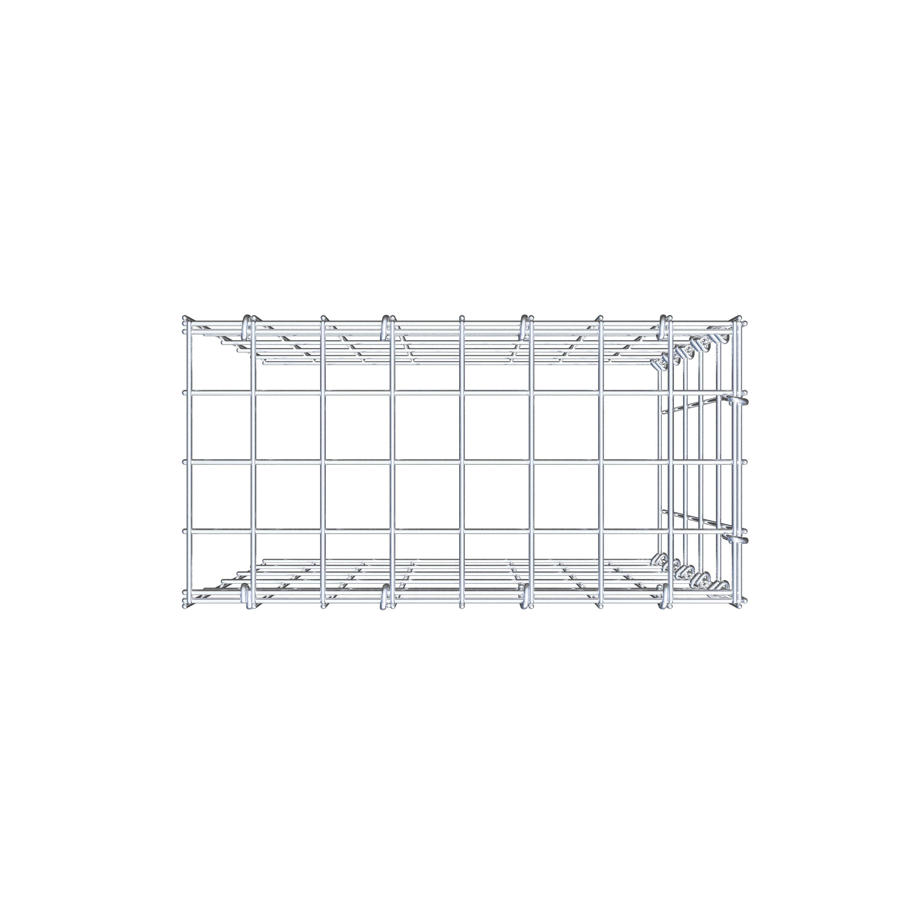Anbaugabione Typ 4 50 cm x 40 cm x 20 cm (L x H x T), Maschenweite 5 cm x 10 cm, C-Ring