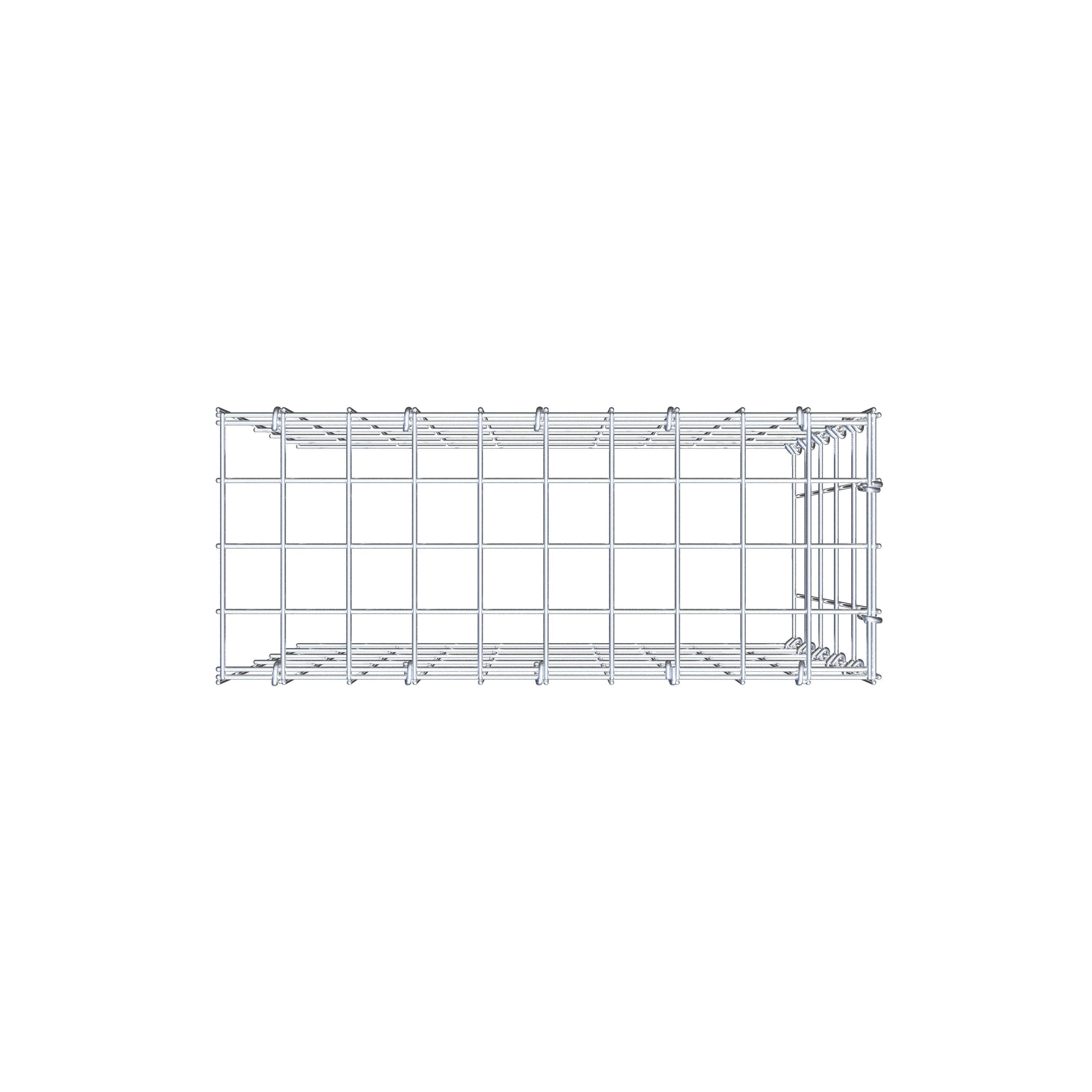 Anbaugabione Typ 4 50 cm x 50 cm x 20 cm (L x H x T), Maschenweite 5 cm x 10 cm, C-Ring