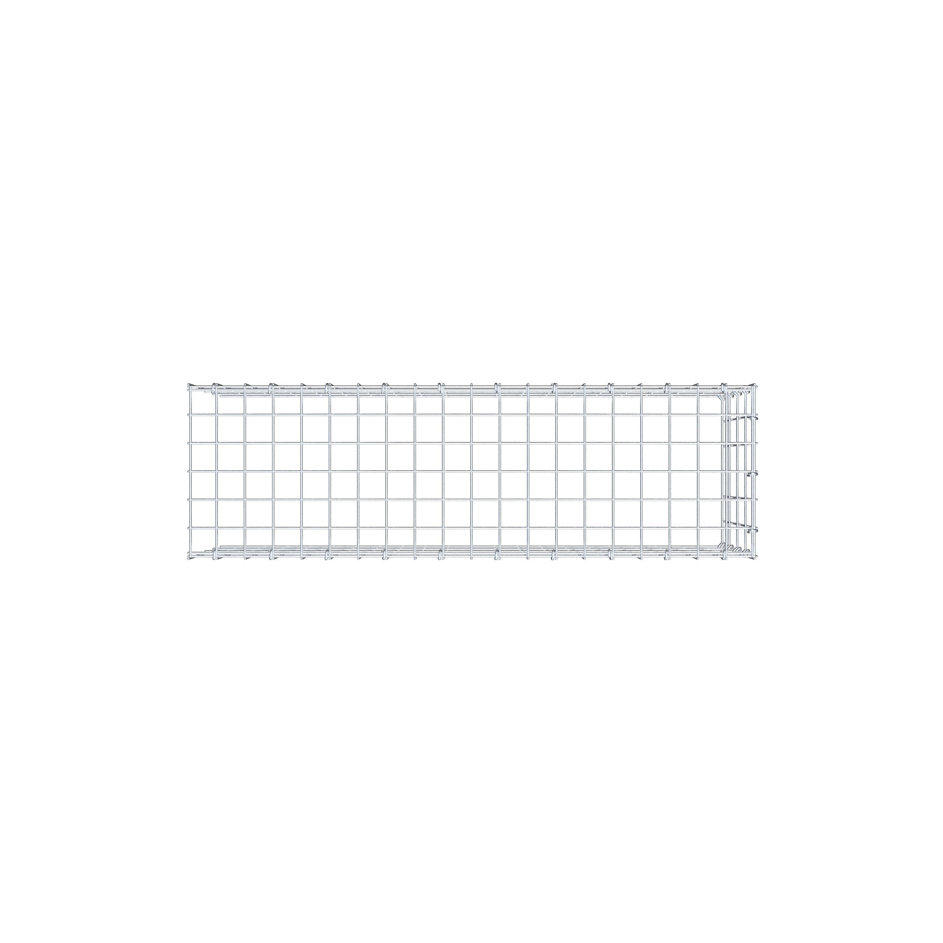 Anbaugabione Typ 4 100 cm x 40 cm x 30 cm (L x H x T), Maschenweite 5 cm x 10 cm, C-Ring