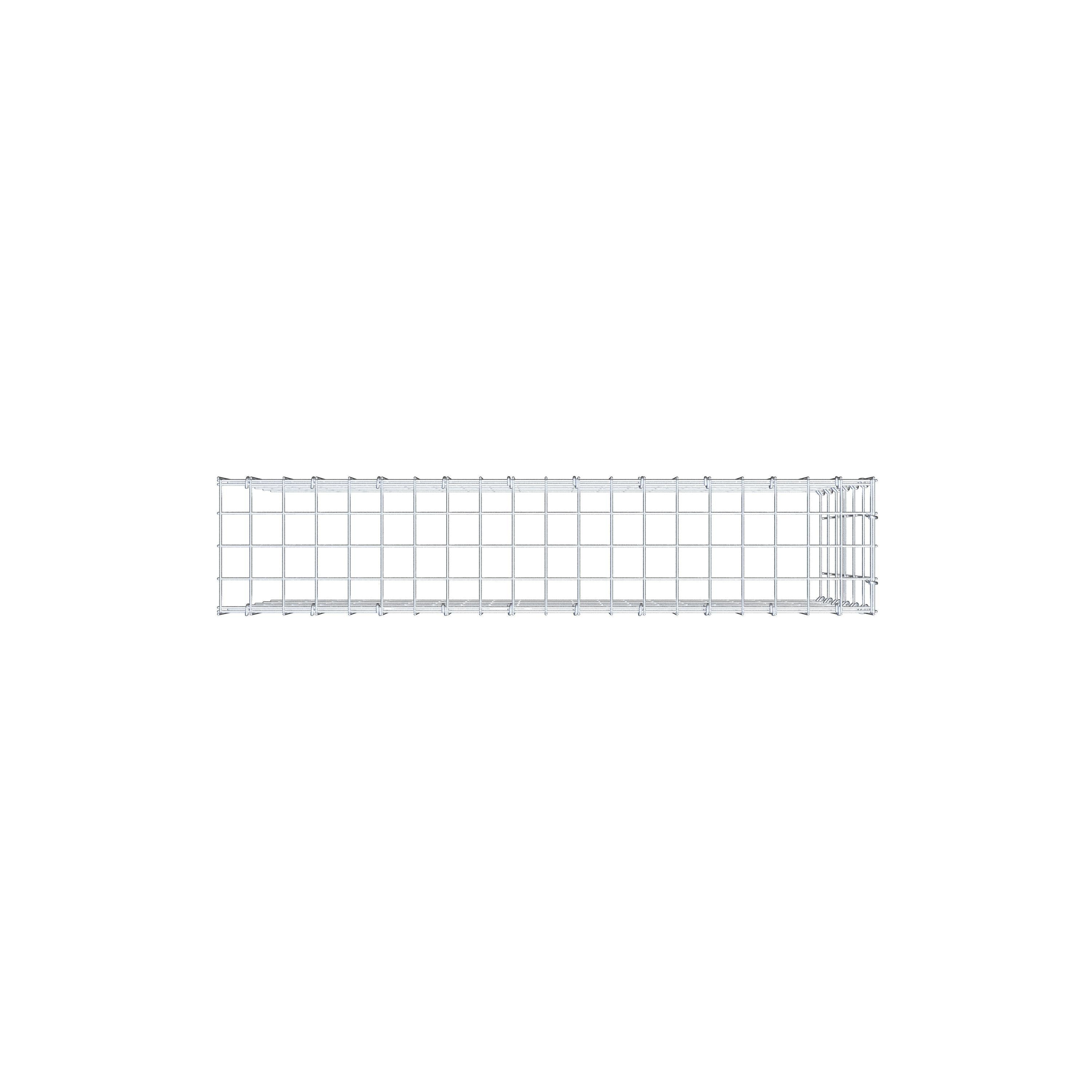 Anbaugabione Typ 4 100 cm x 60 cm x 20 cm (L x H x T), Maschenweite 5 cm x 10 cm, C-Ring