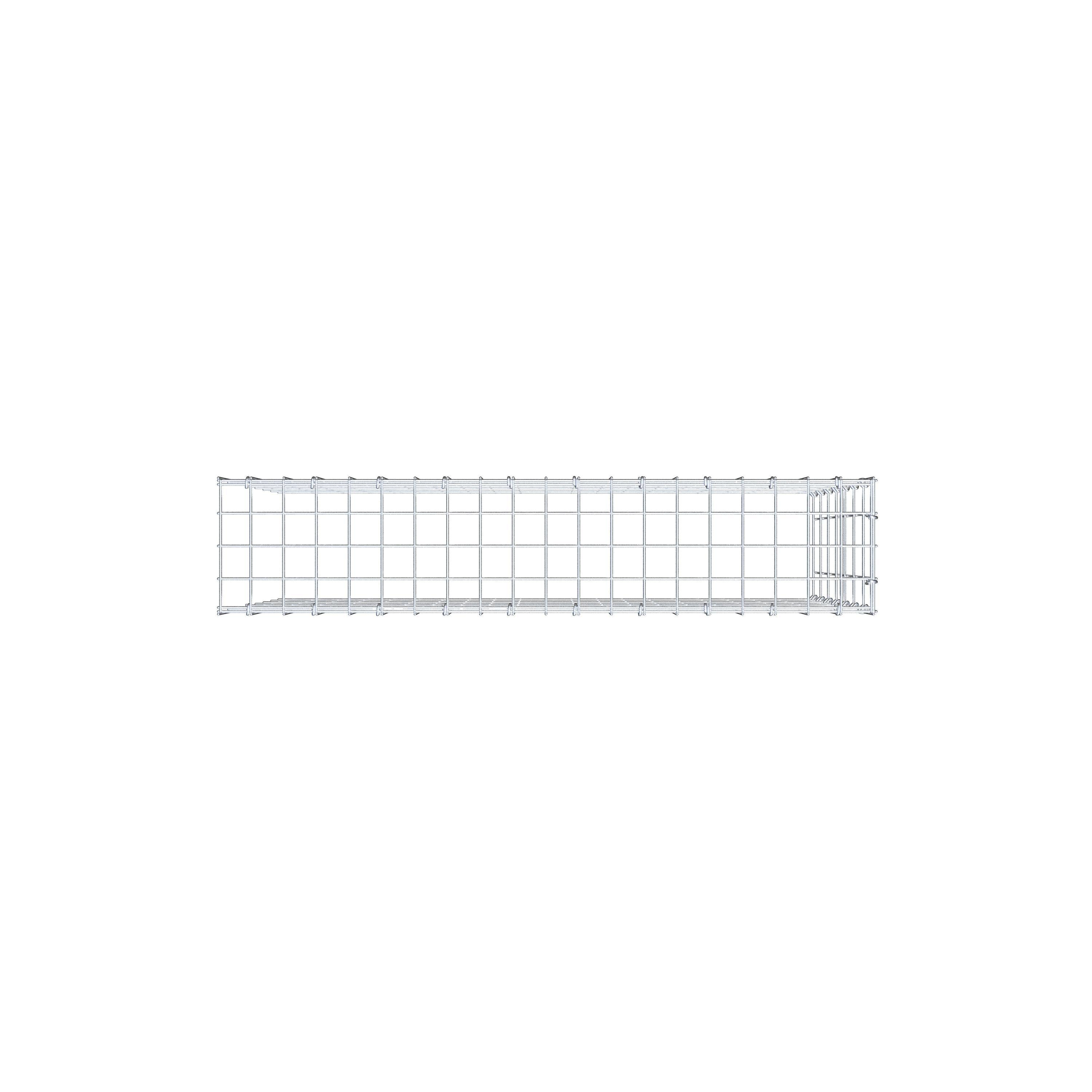 Anbaugabione Typ 4 100 cm x 70 cm x 20 cm (L x H x T), Maschenweite 5 cm x 10 cm, C-Ring