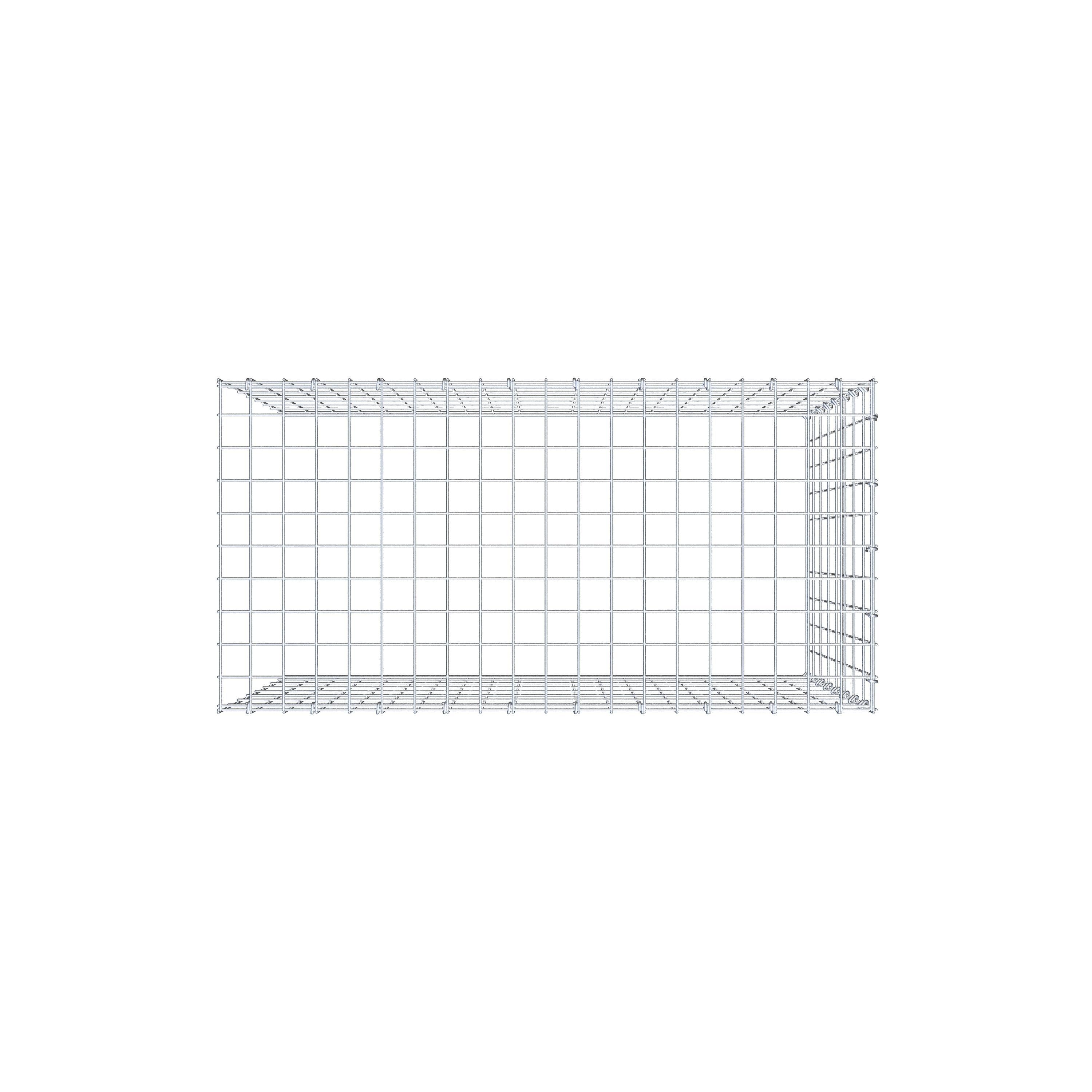 Anbaugabione Typ 4 100 cm x 80 cm x 50 cm (L x H x T), Maschenweite 5 cm x 10 cm, C-Ring