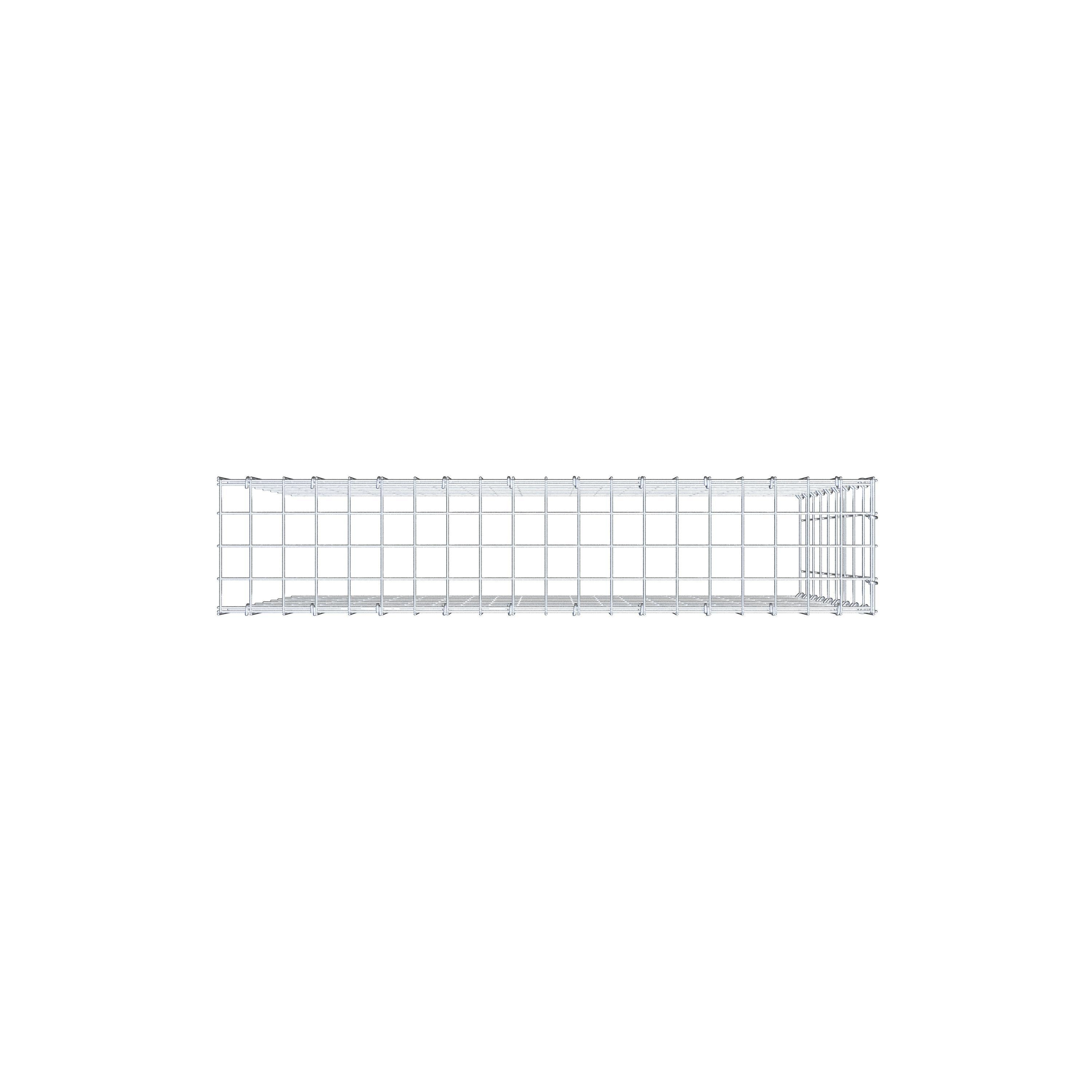 Anbaugabione Typ 4 100 cm x 90 cm x 20 cm (L x H x T), Maschenweite 5 cm x 10 cm, C-Ring