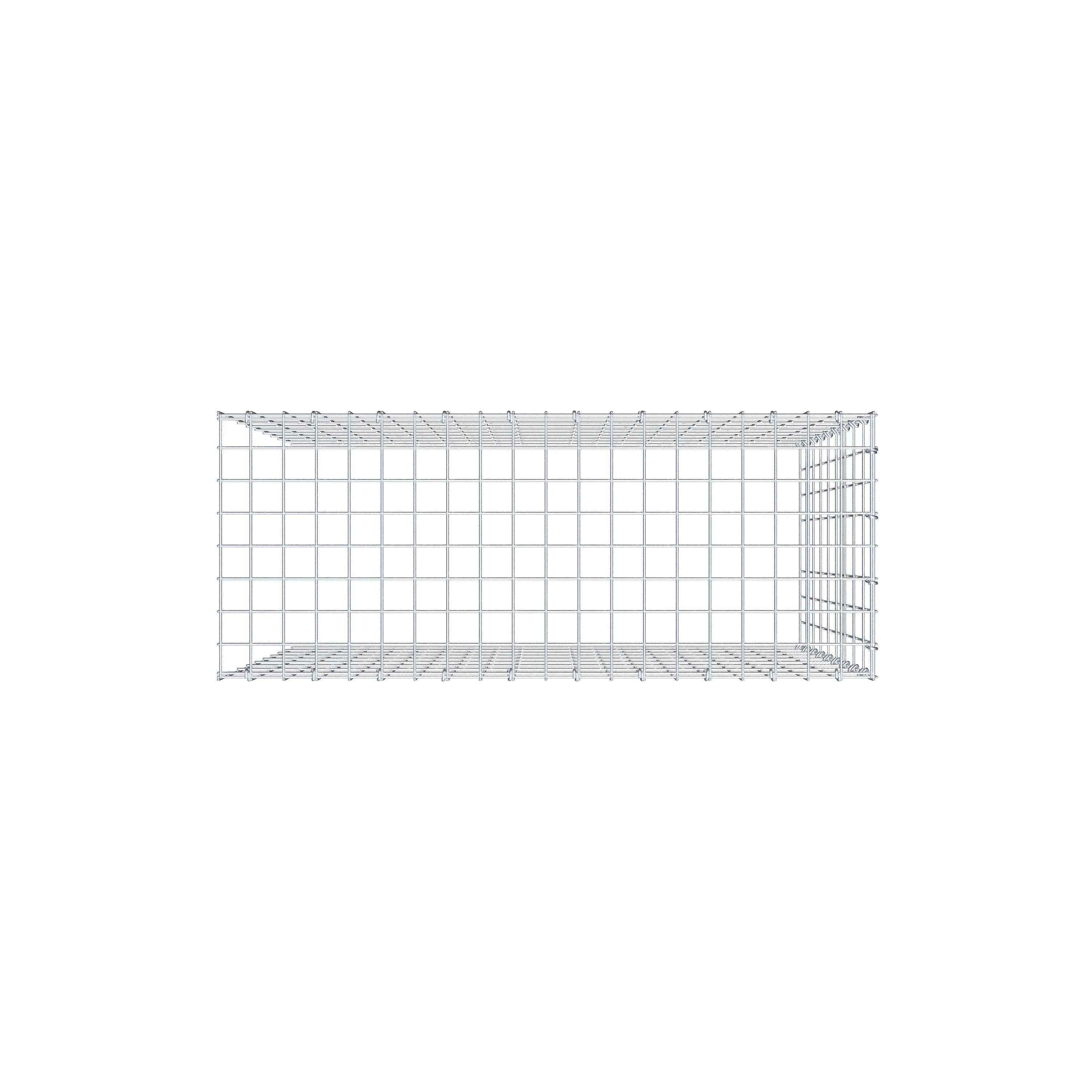 Anbaugabione Typ 4 100 cm x 90 cm x 40 cm (L x H x T), Maschenweite 5 cm x 10 cm, C-Ring
