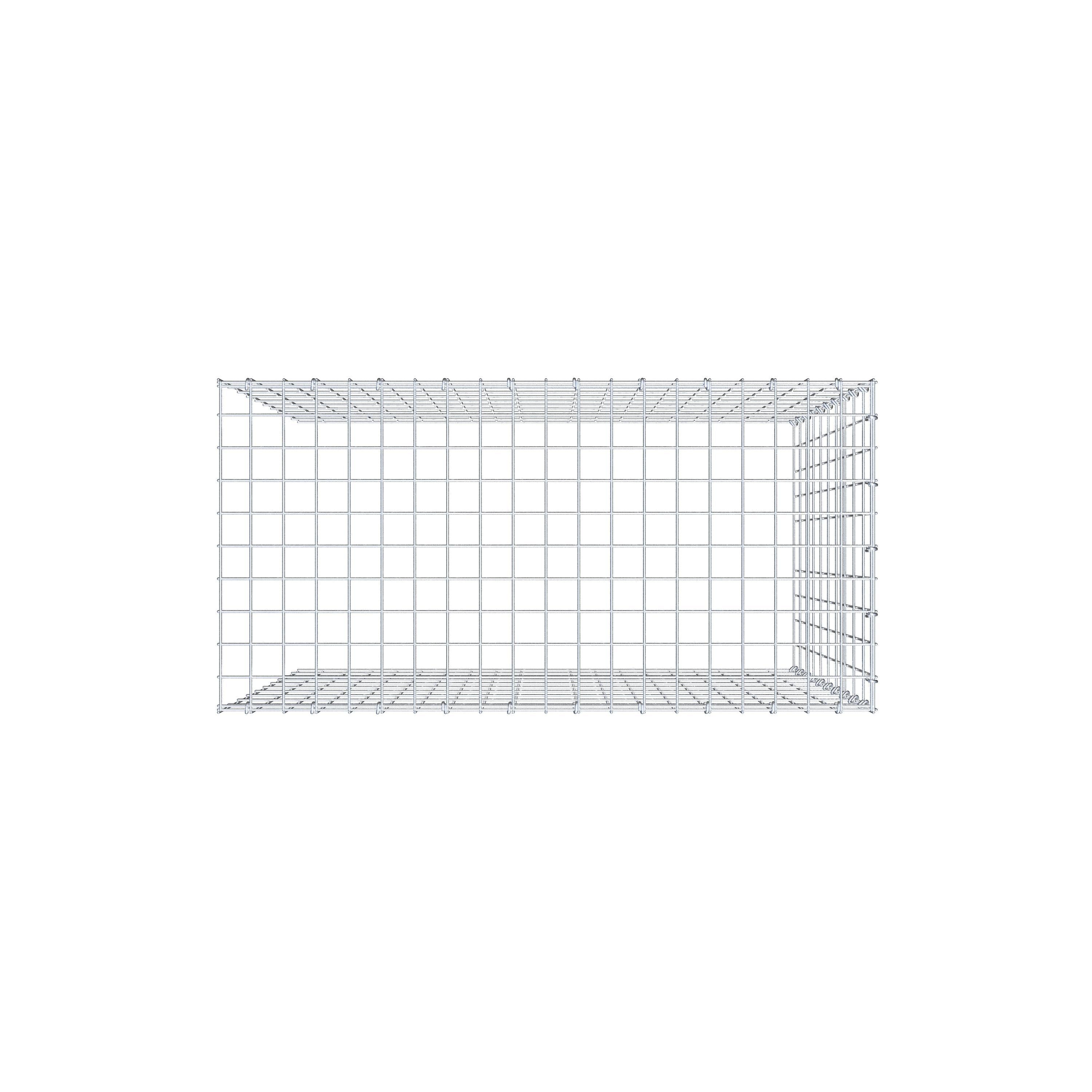 Anbaugabione Typ 4 100 cm x 100 cm x 50 cm (L x H x T), Maschenweite 5 cm x 10 cm, C-Ring