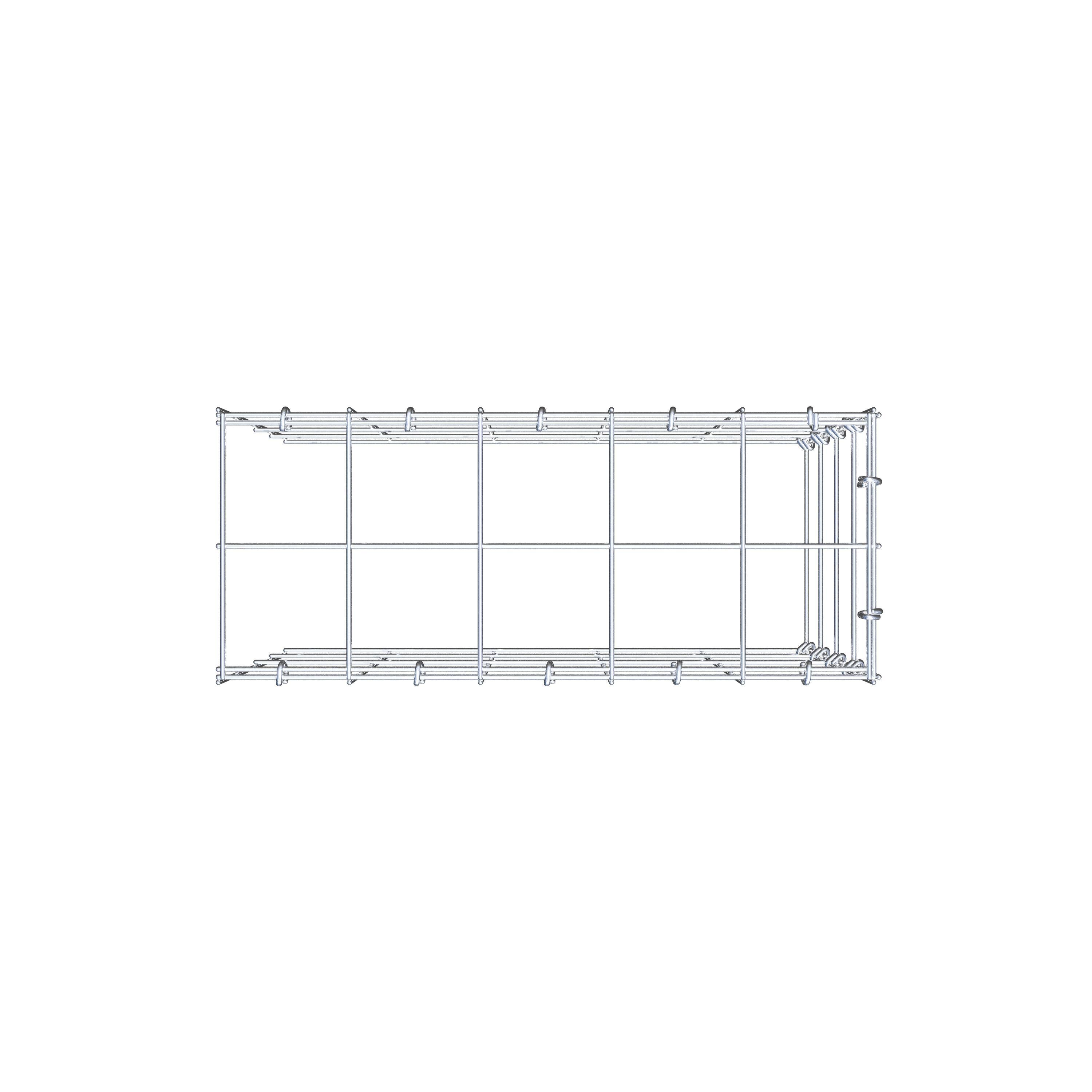 Anbaugabione Typ 4 50 cm x 40 cm x 20 cm (L x H x T), Maschenweite 10 cm x 10 cm, C-Ring