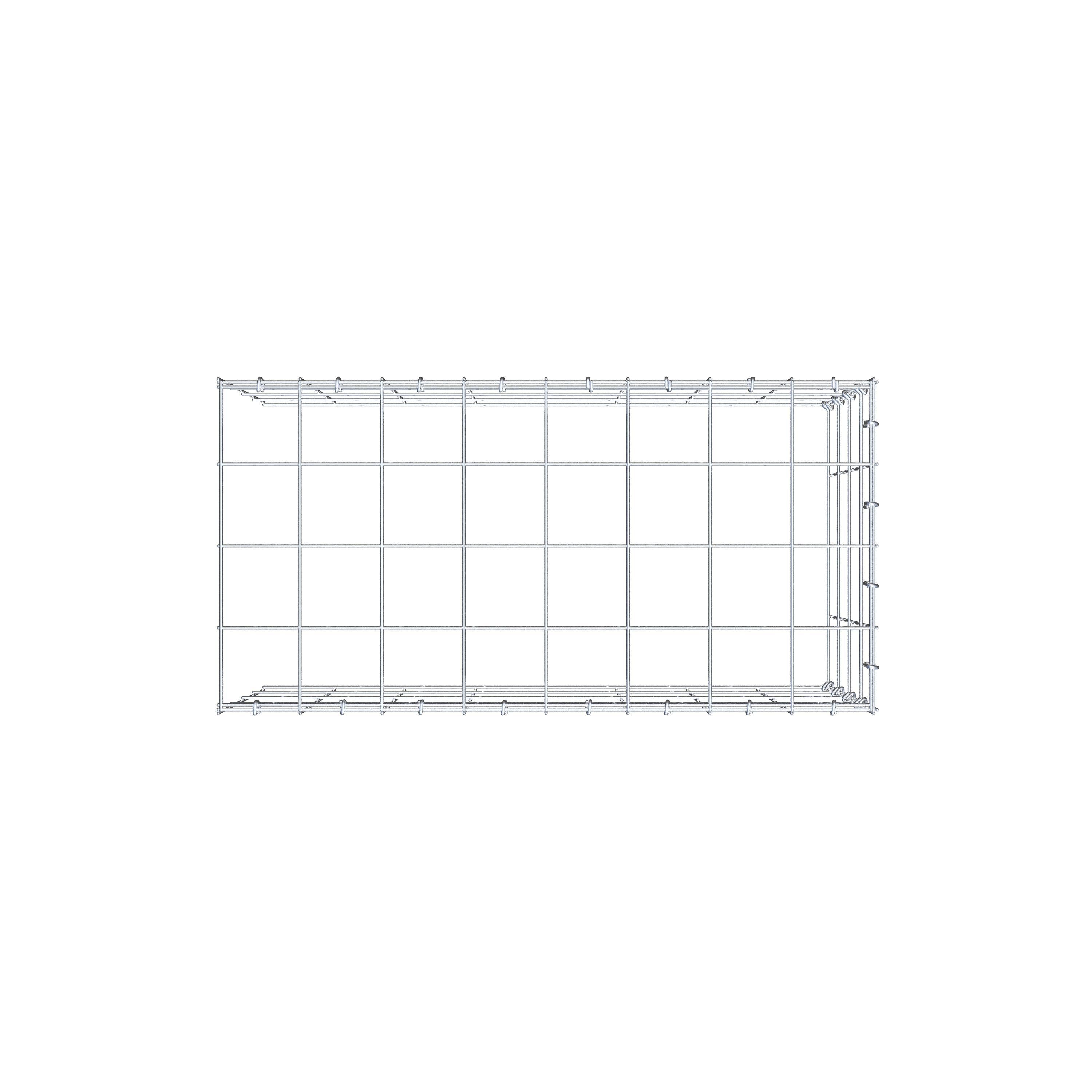 Anbaugabione Typ 4 80 cm x 40 cm x 40 cm (L x H x T), Maschenweite 10 cm x 10 cm, C-Ring