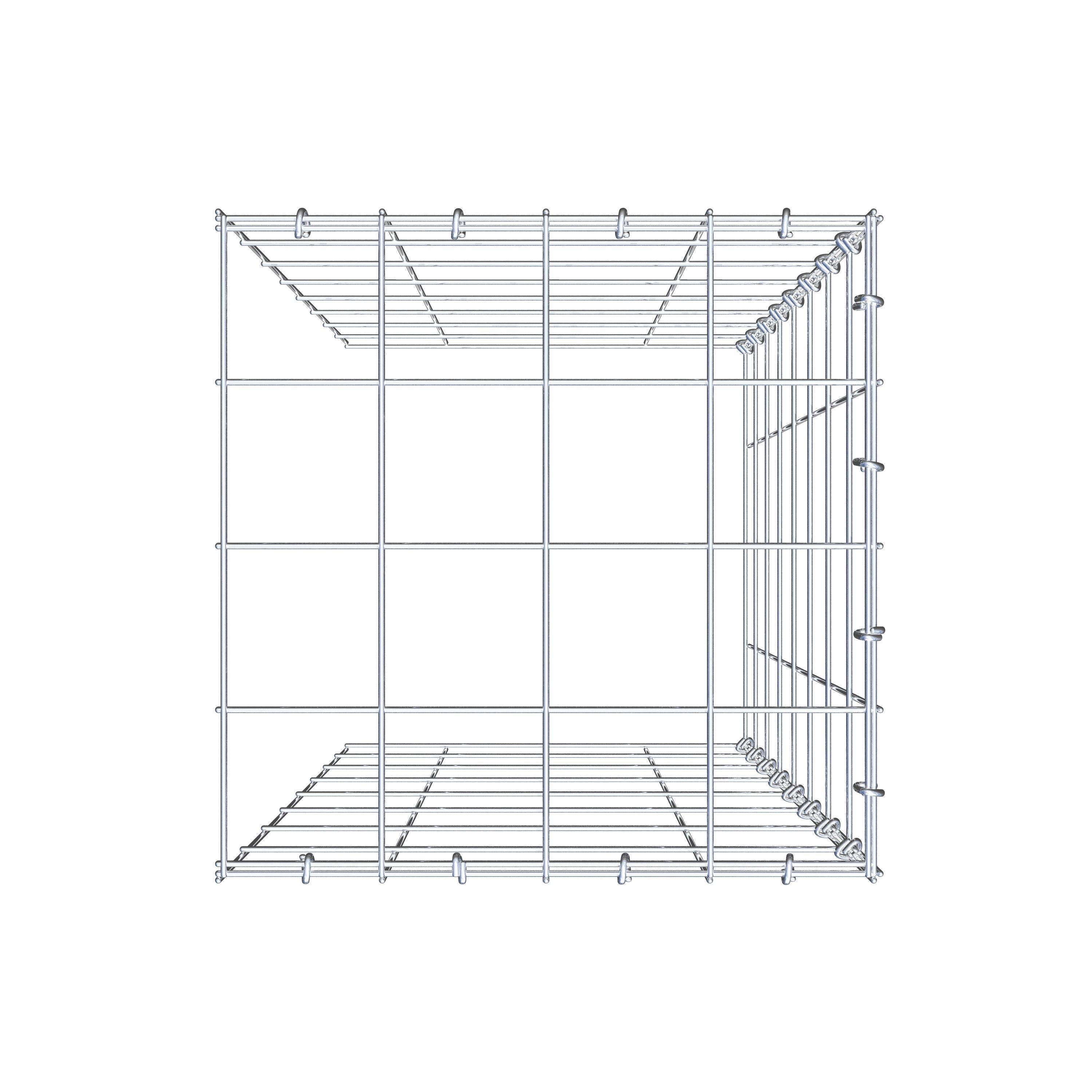 Anbaugabione Typ 4 80 cm x 40 cm x 40 cm (L x H x T), Maschenweite 10 cm x 10 cm, C-Ring