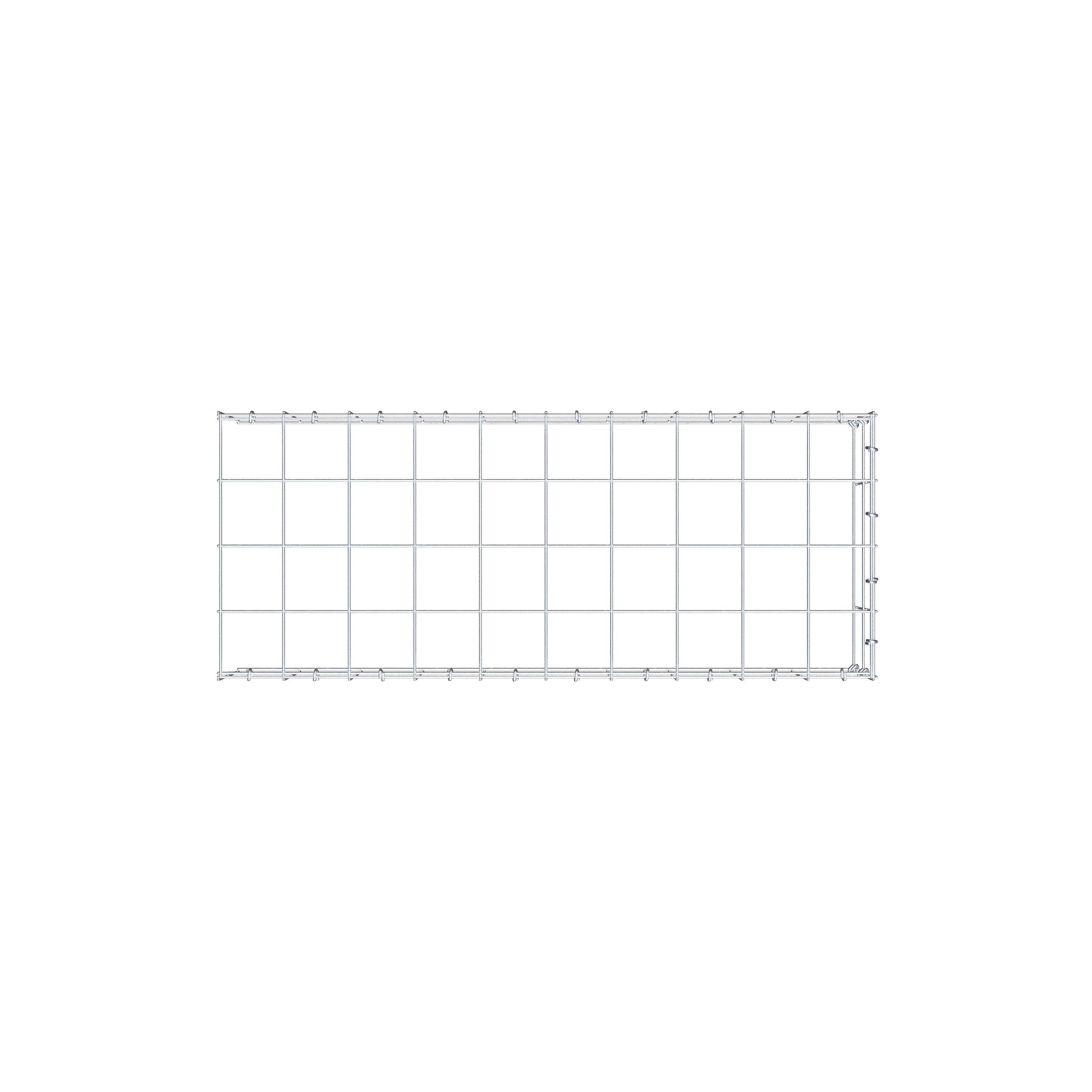 Anbaugabione Typ 4 100 cm x 20 cm x 40 cm (L x H x T), Maschenweite 10 cm x 10 cm, C-Ring