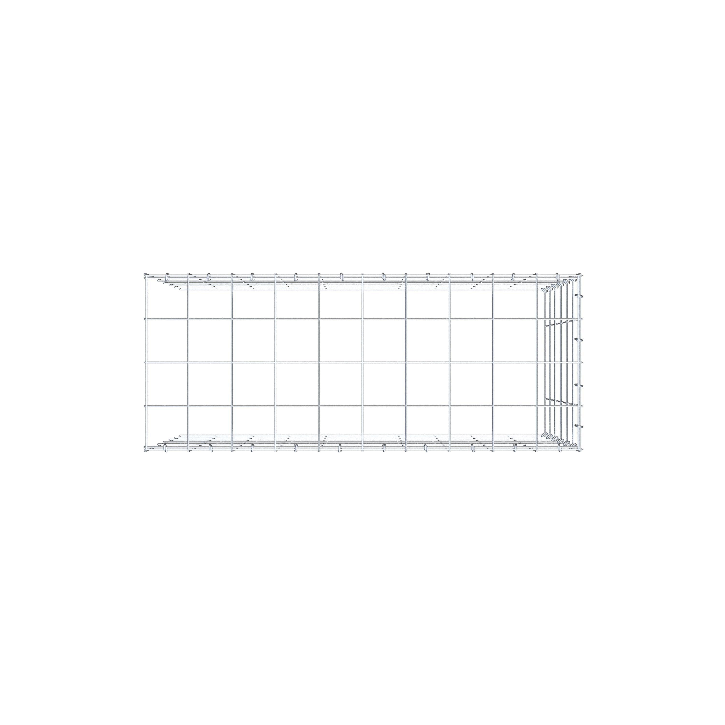 Anbaugabione Typ 4 100 cm x 60 cm x 40 cm (L x H x T), Maschenweite 10 cm x 10 cm, C-Ring