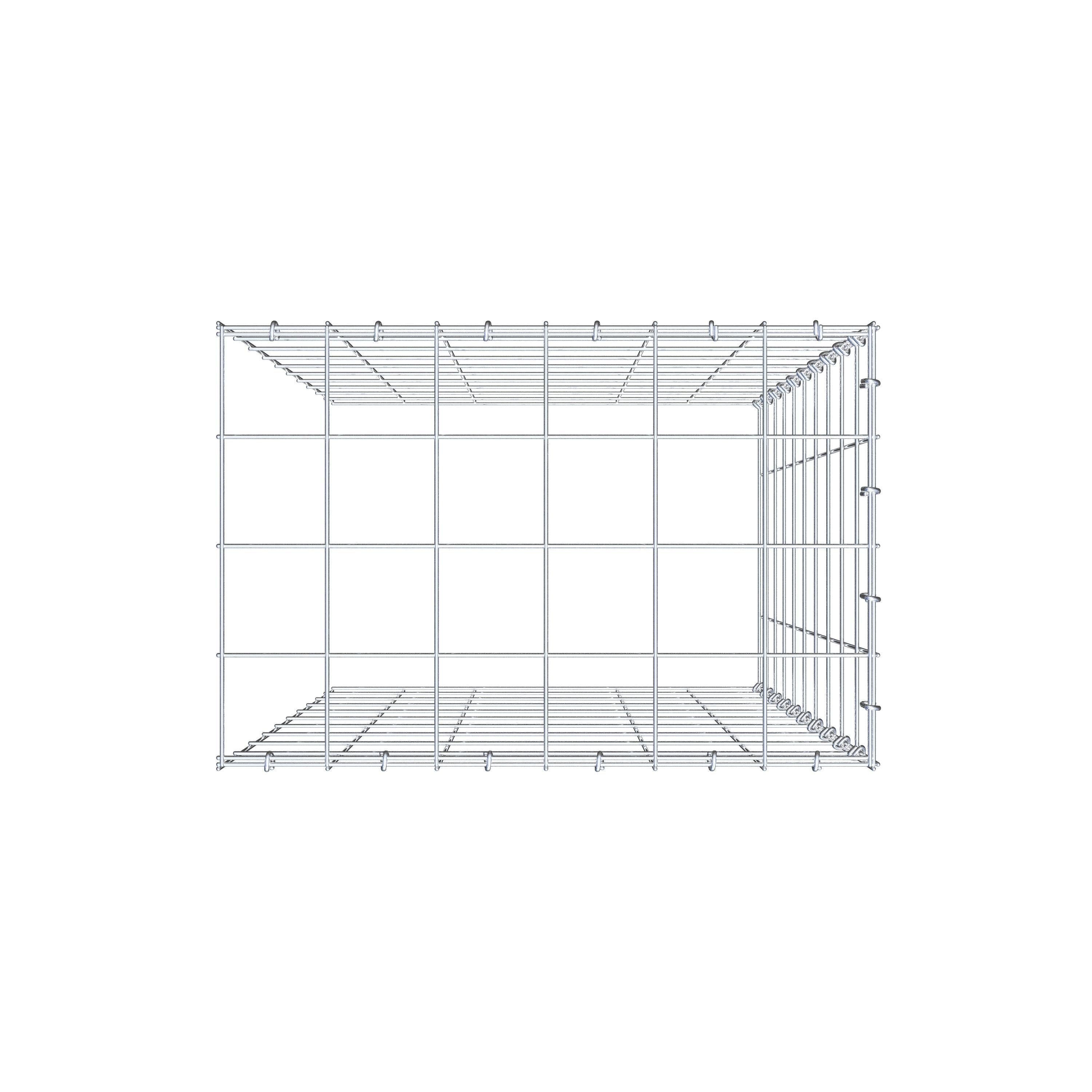 Anbaugabione Typ 4 100 cm x 60 cm x 40 cm (L x H x T), Maschenweite 10 cm x 10 cm, C-Ring