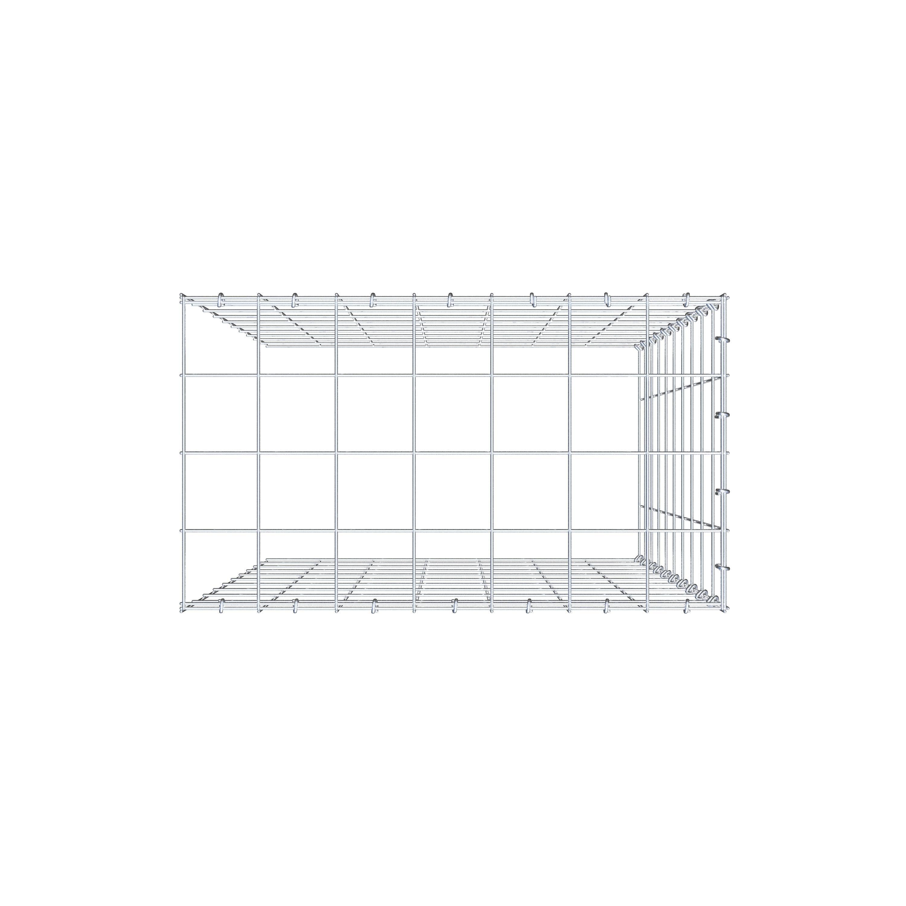 Anbaugabione Typ 4 100 cm x 70 cm x 40 cm (L x H x T), Maschenweite 10 cm x 10 cm, C-Ring