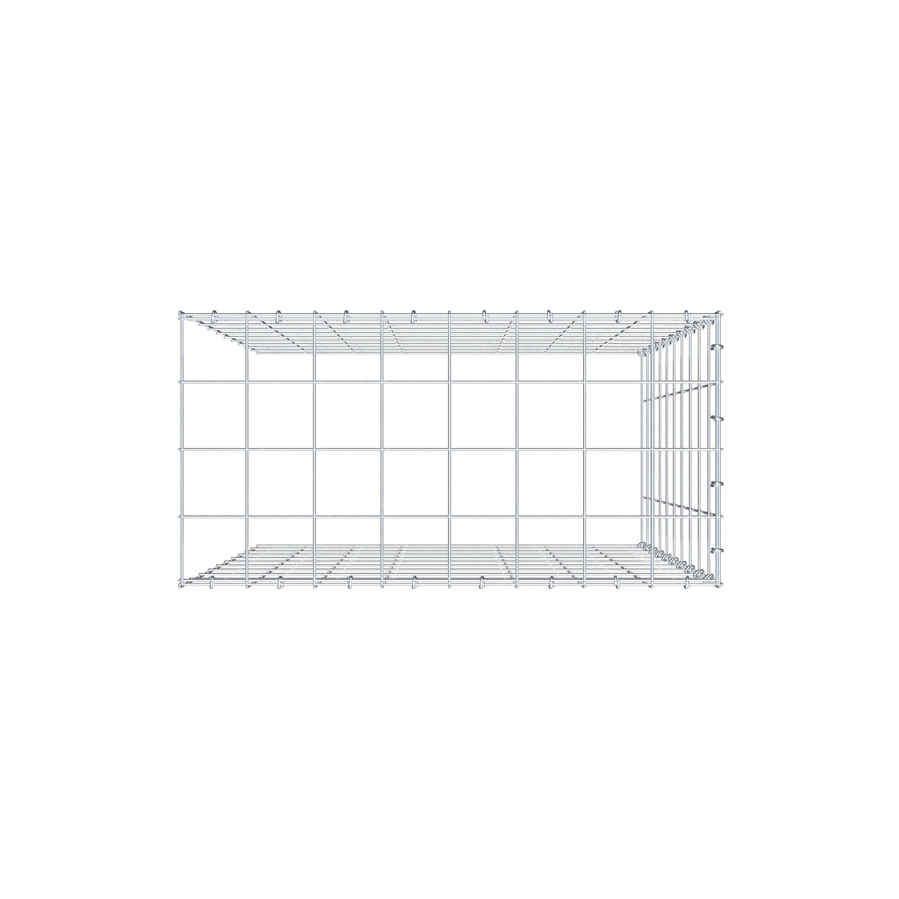 Anbaugabione Typ 4 100 cm x 80 cm x 40 cm (L x H x T), Maschenweite 10 cm x 10 cm, C-Ring