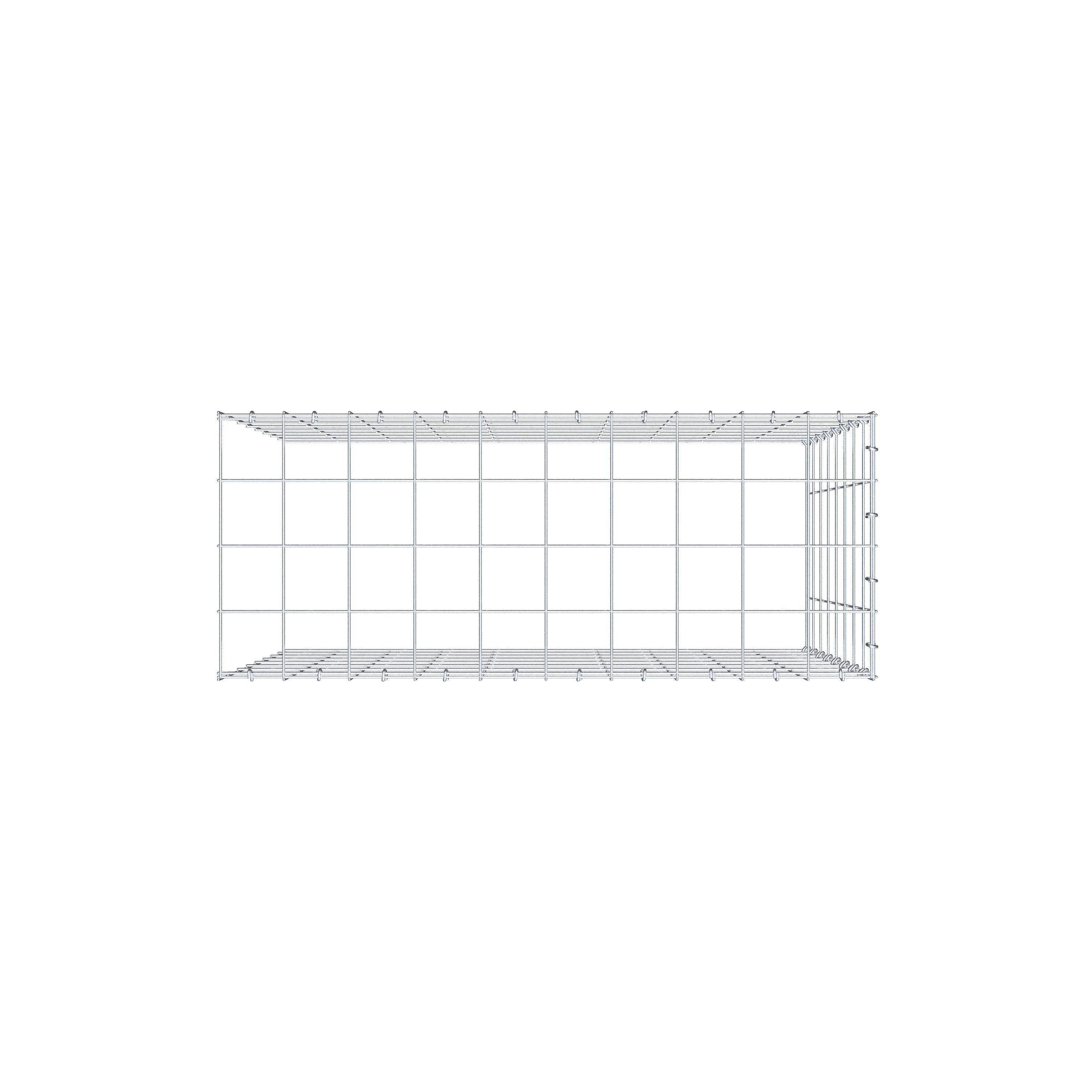 Anbaugabione Typ 4 100 cm x 80 cm x 40 cm (L x H x T), Maschenweite 10 cm x 10 cm, C-Ring