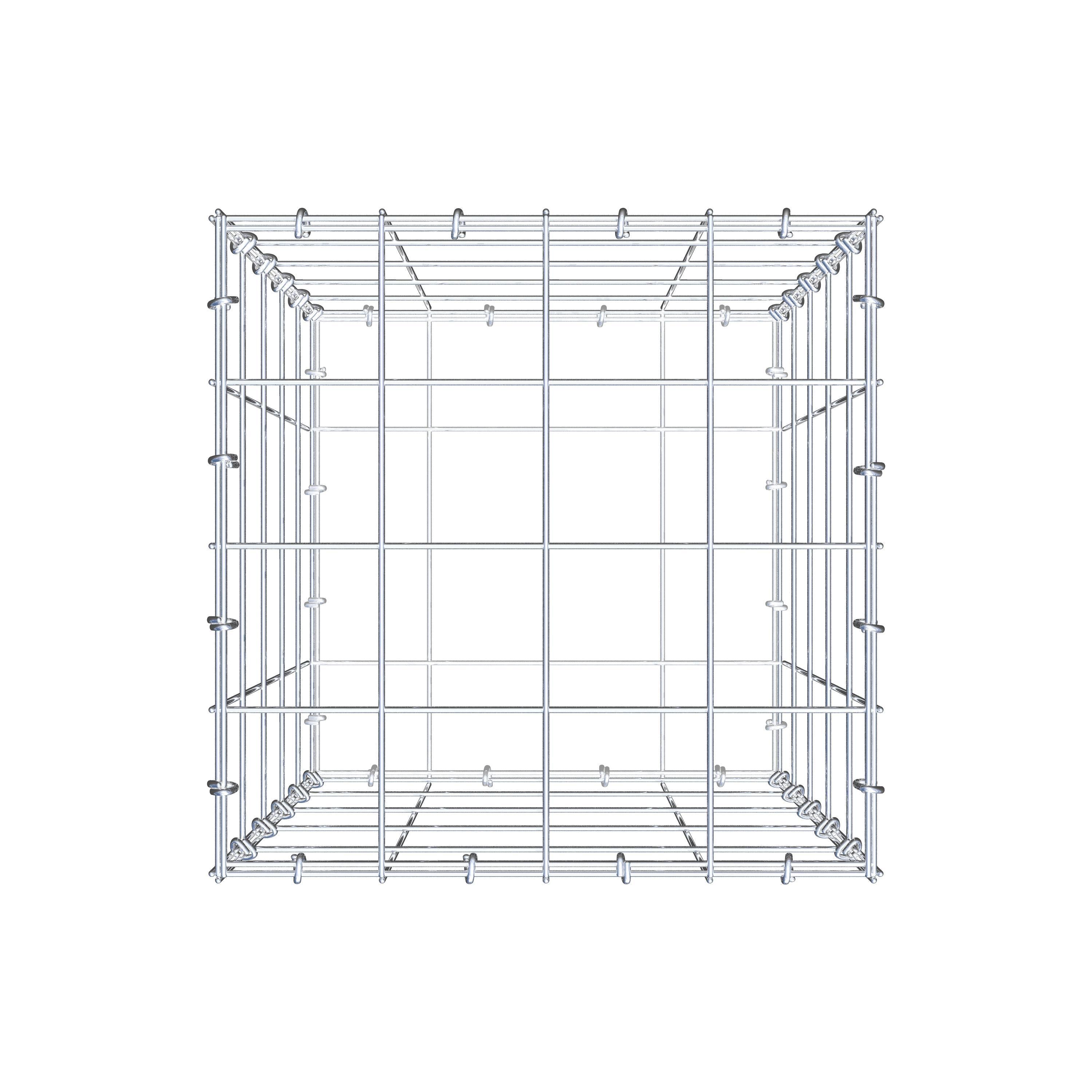 Gabione 50 cm x 40 cm x 40 cm (L x H x T), Maschenweite 10 cm x 10 cm, C-Ring