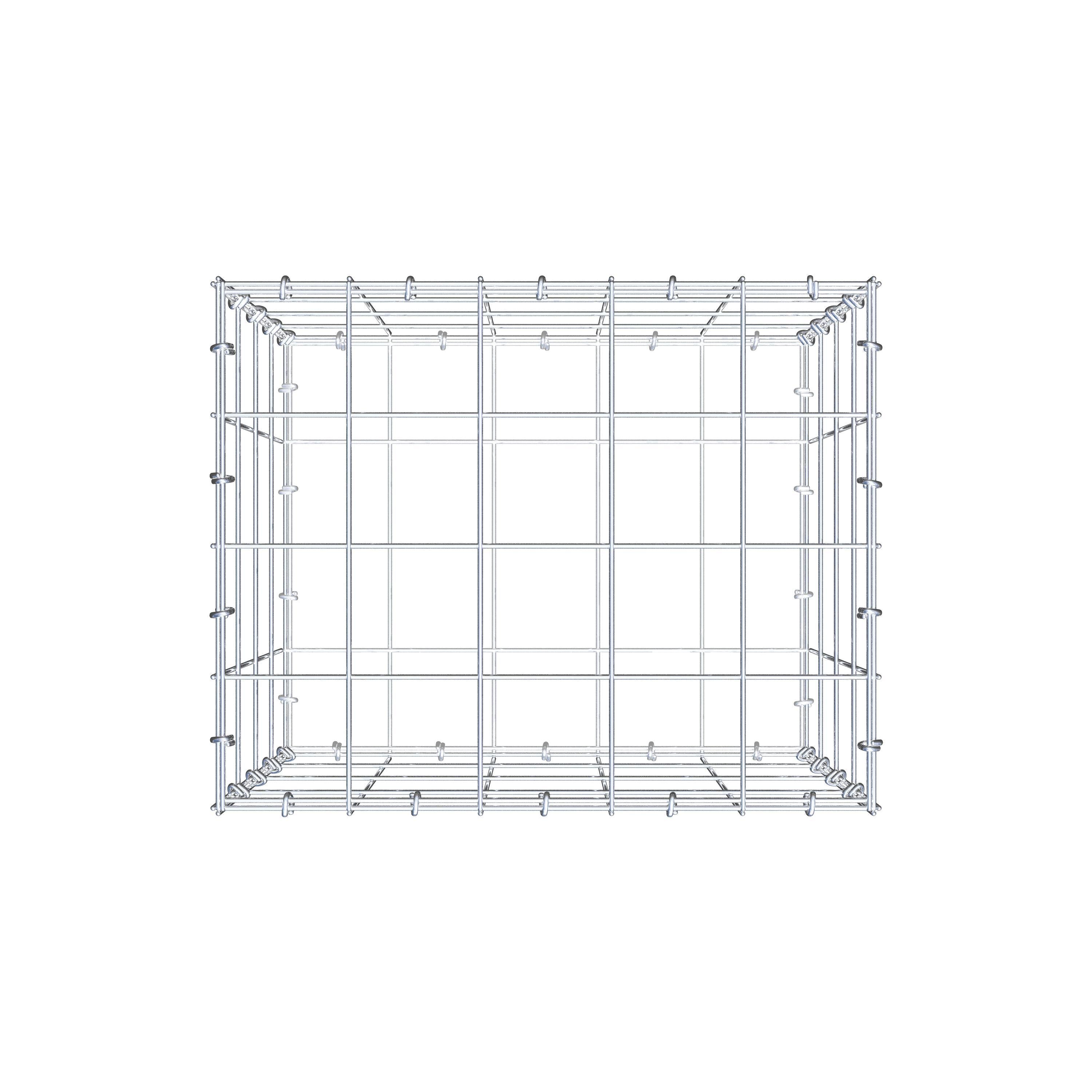 Gabione 50 cm x 40 cm x 40 cm (L x H x T), Maschenweite 10 cm x 10 cm, C-Ring