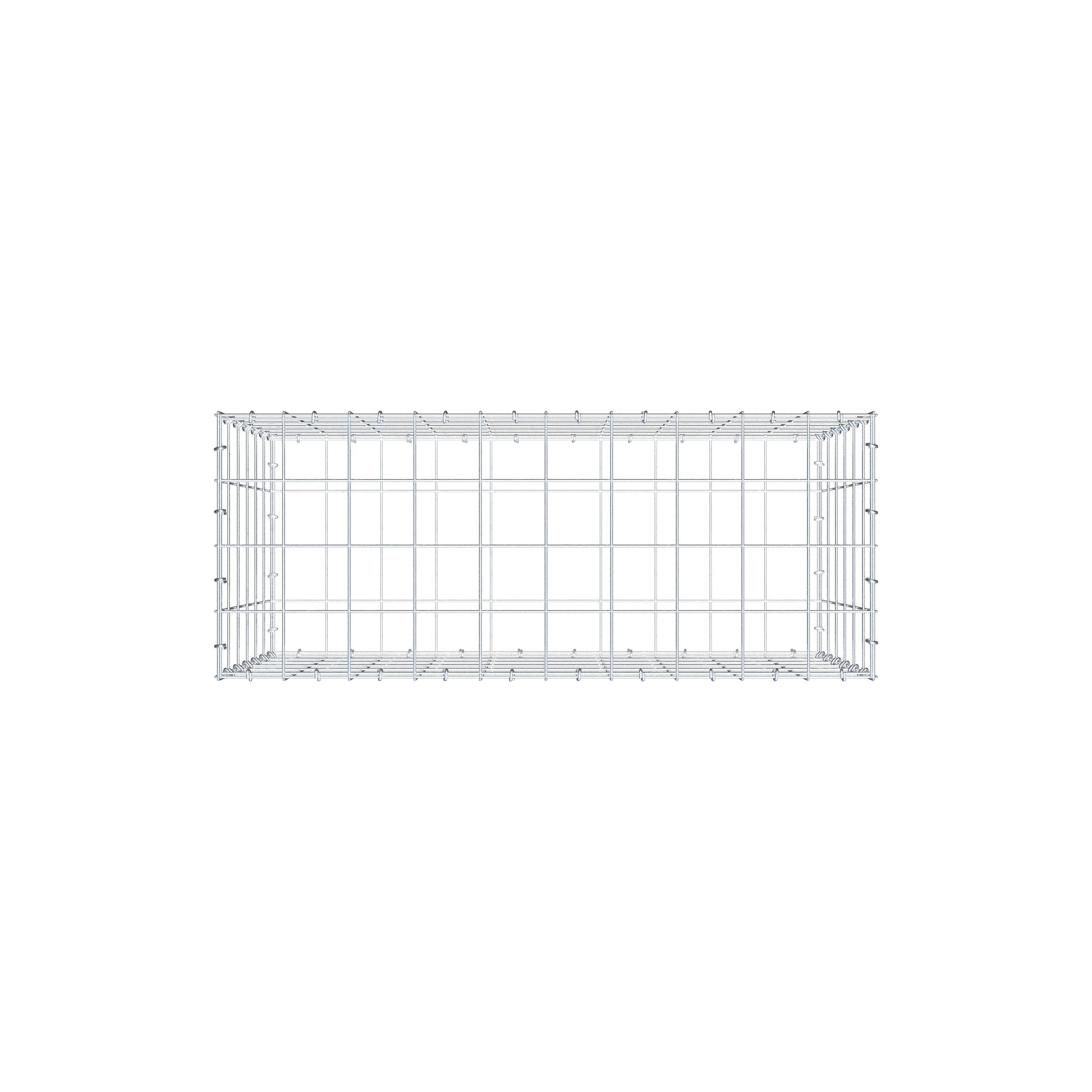 Gabione 100 cm x 60 cm x 40 cm (L x H x T), Maschenweite 10 cm x 10 cm, C-Ring