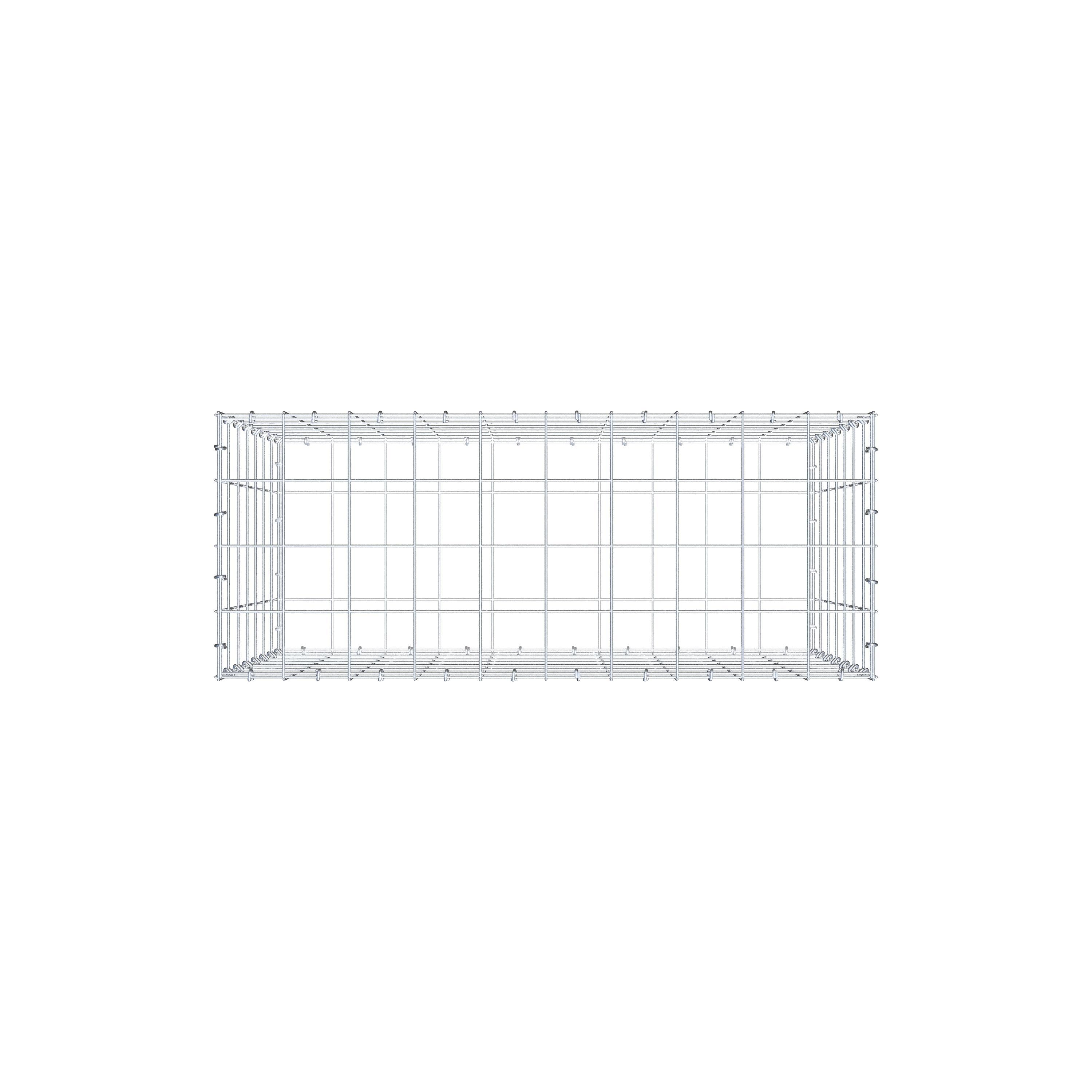 Gabione 100 cm x 70 cm x 40 cm (L x H x T), Maschenweite 10 cm x 10 cm, C-Ring