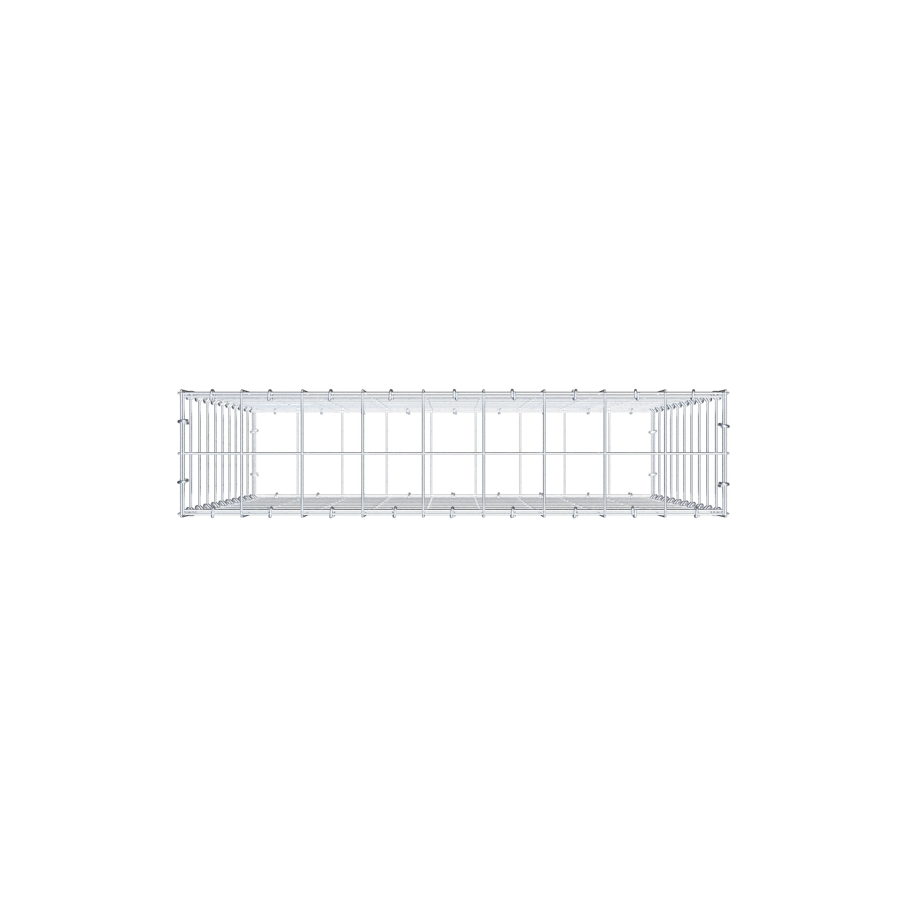 Gabione 100 cm x 90 cm x 20 cm (L x H x T), Maschenweite 10 cm x 10 cm, C-Ring