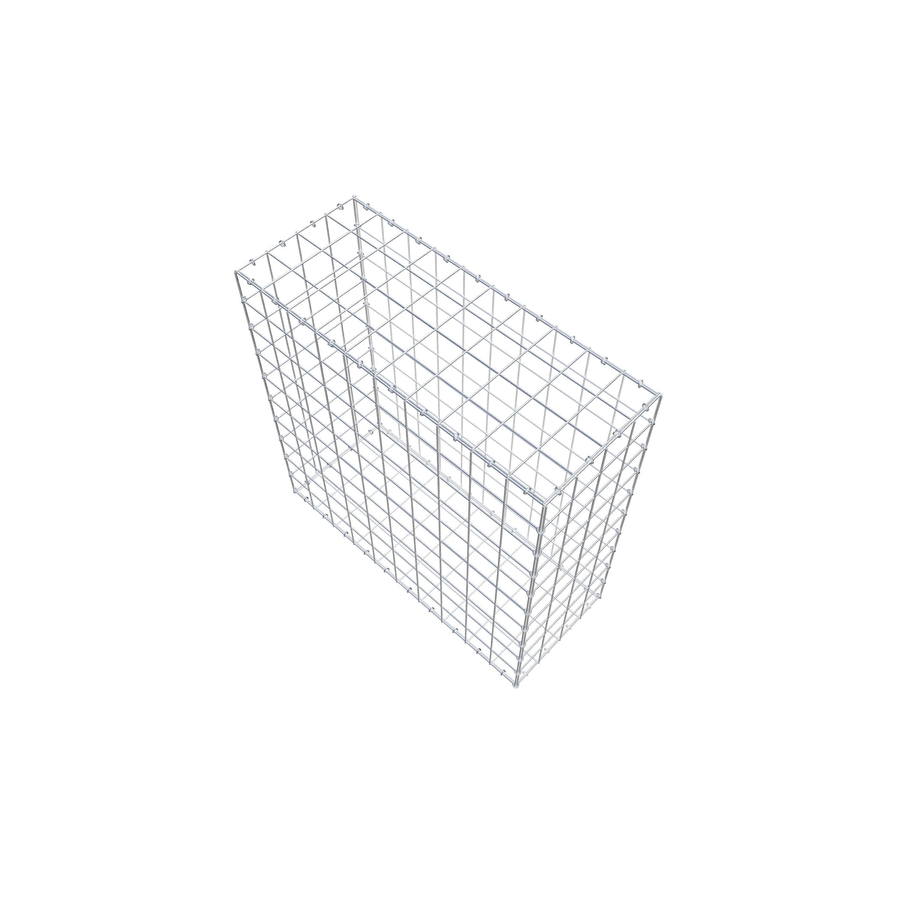 Gabione 100 cm x 100 cm x 40 cm (L x H x T), Maschenweite 10 cm x 10 cm, C-Ring