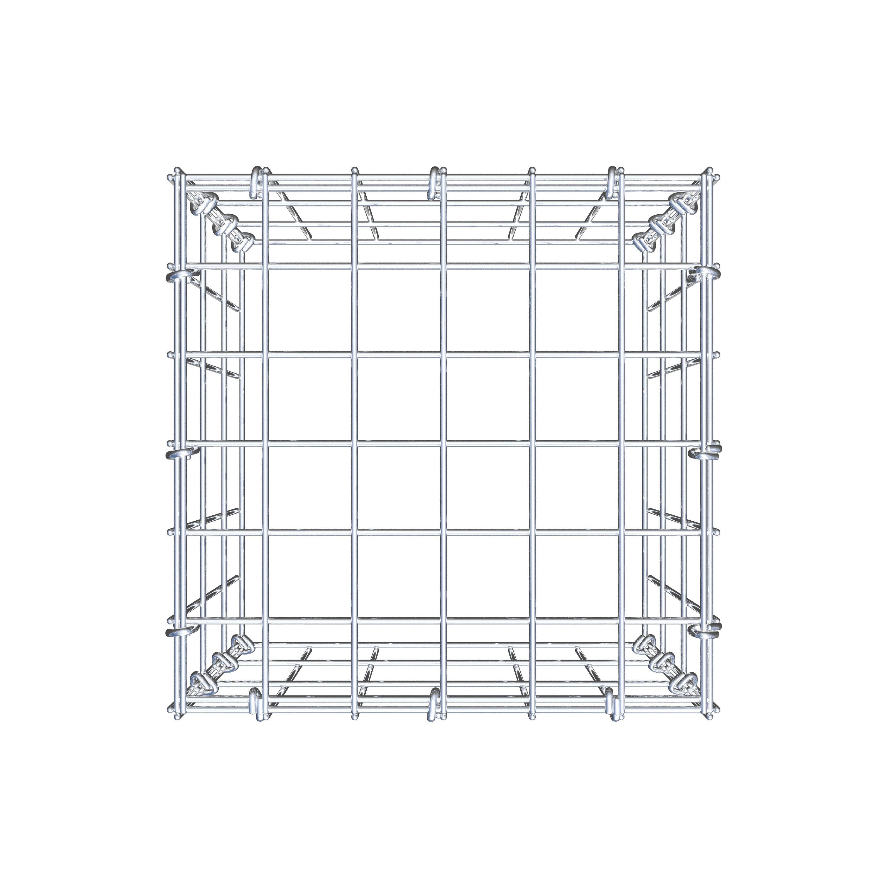 Anbaugabione Typ 3 30 cm x 30 cm x 30 cm (L x H x T), Maschenweite 5 cm x 10 cm, C-Ring