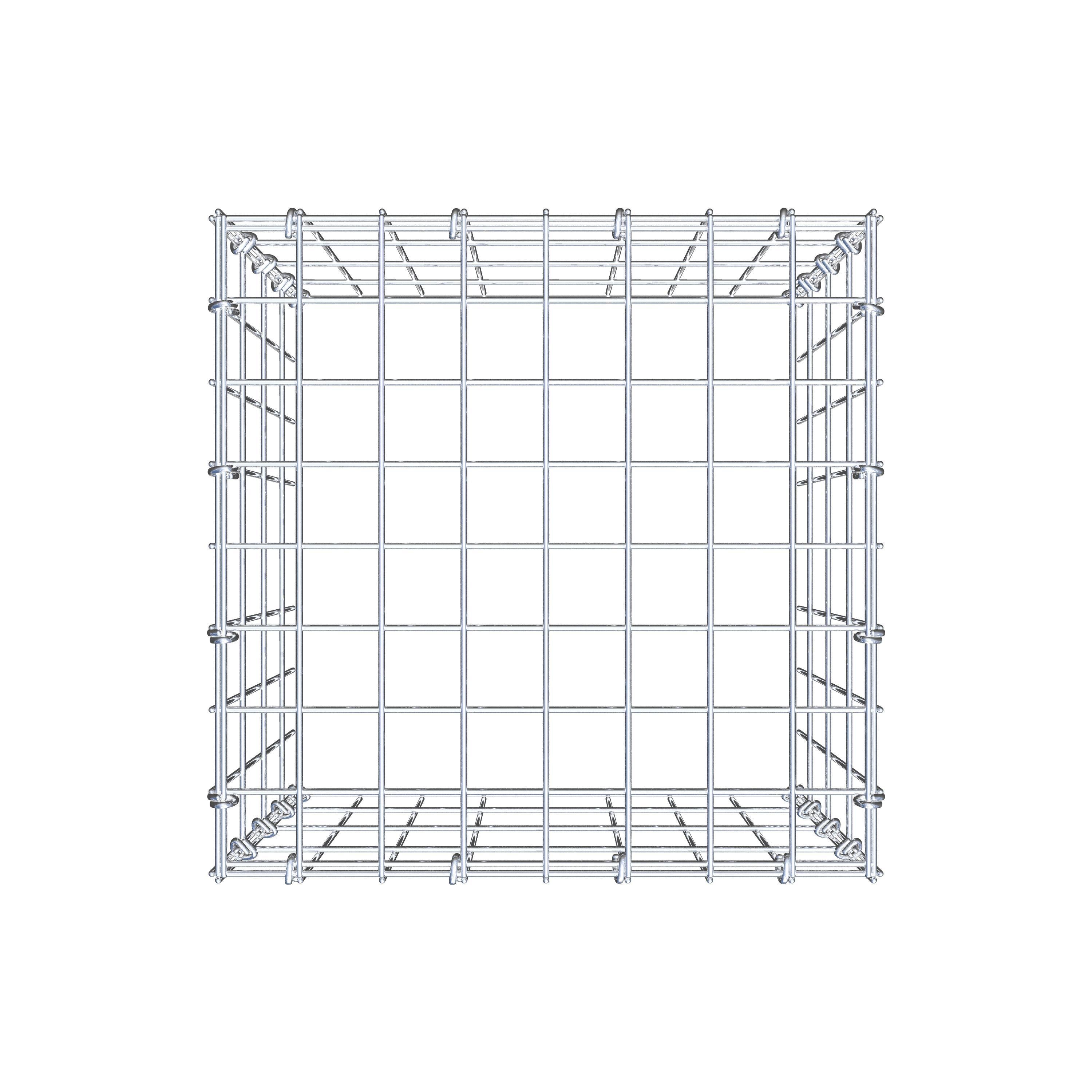 Anbaugabione Typ 3 40 cm x 40 cm x 40 cm (L x H x T), Maschenweite 5 cm x 10 cm, C-Ring
