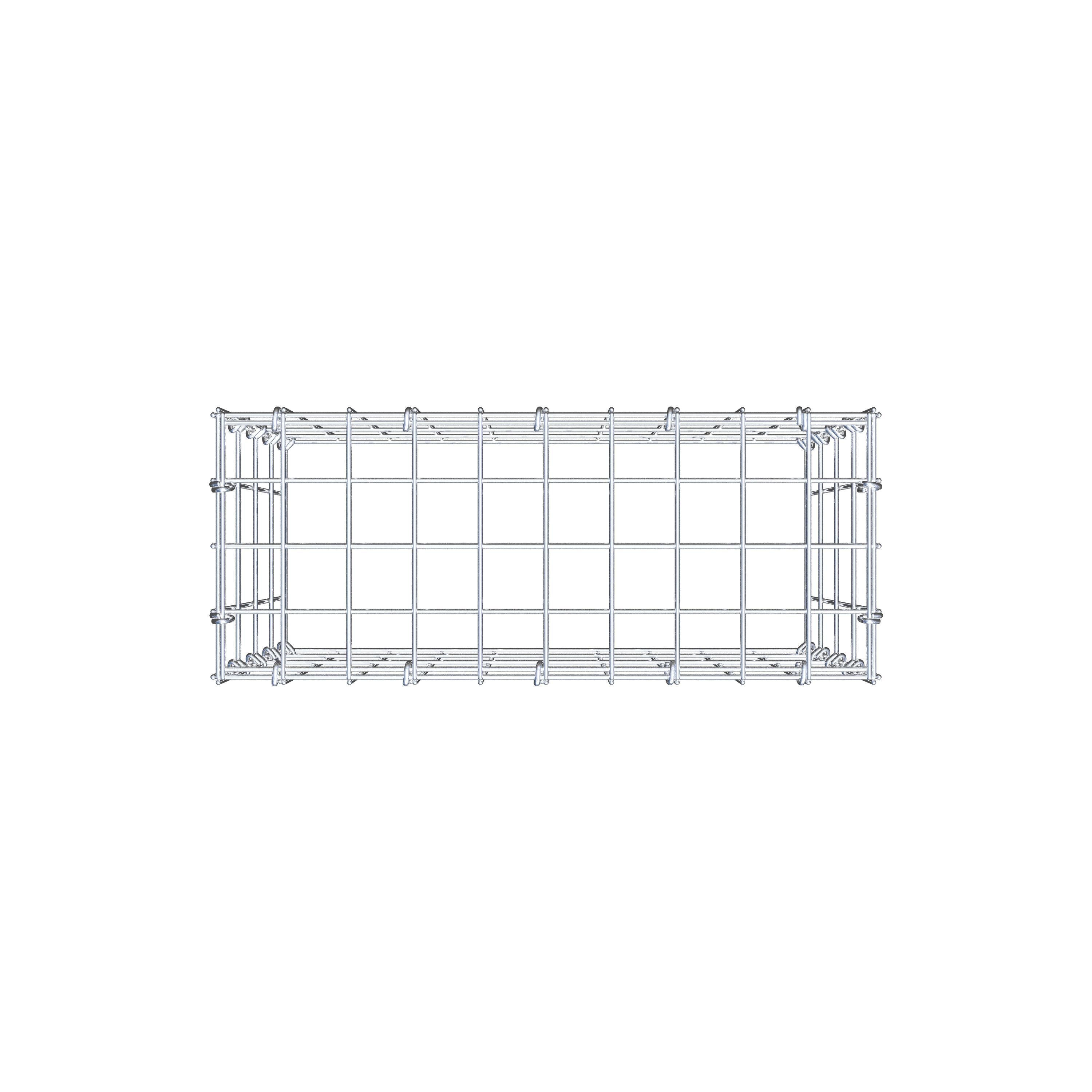 Anbaugabione Typ 3 50 cm x 40 cm x 20 cm (L x H x T), Maschenweite 5 cm x 10 cm, C-Ring