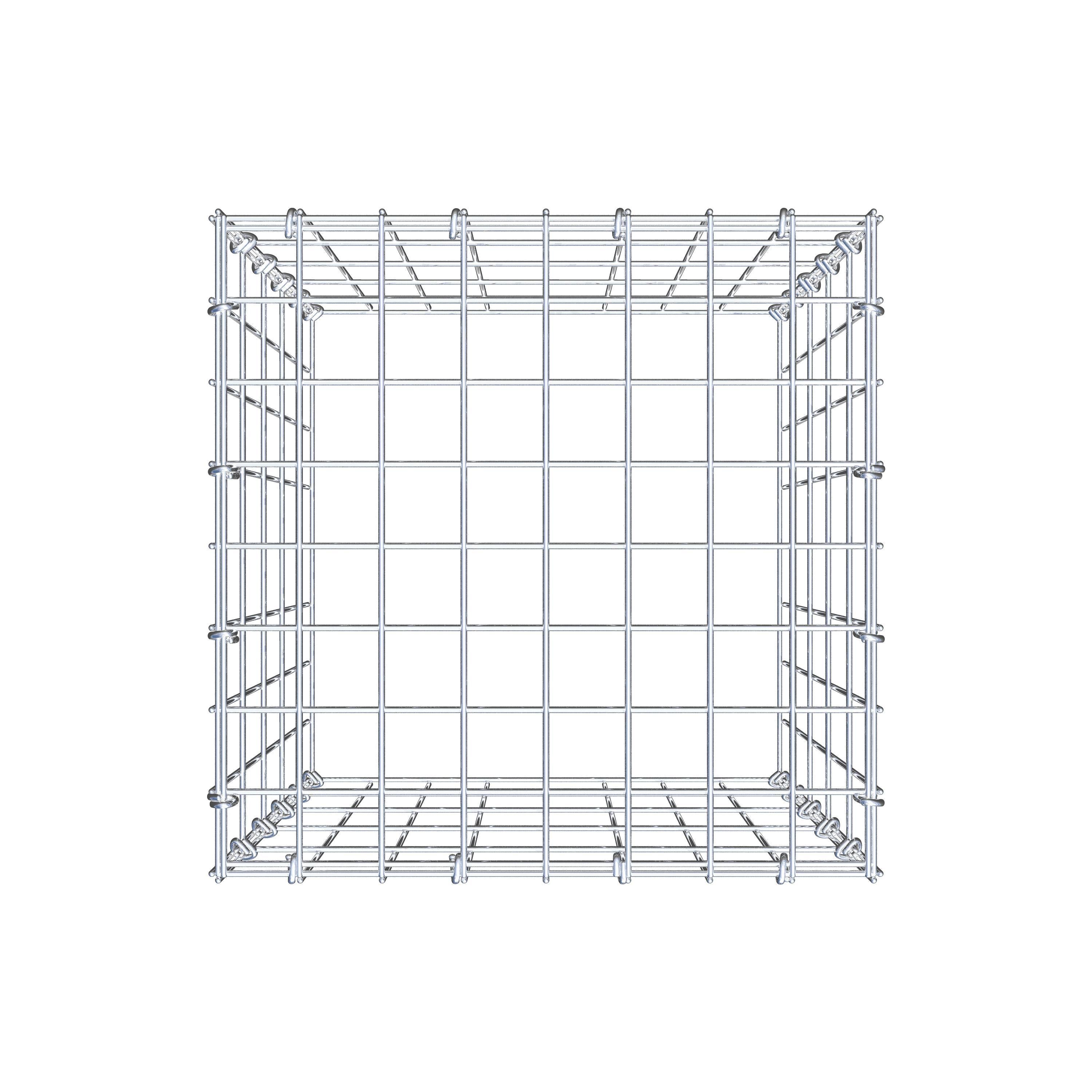 Anbaugabione Typ 3 50 cm x 40 cm x 40 cm (L x H x T), Maschenweite 5 cm x 10 cm, C-Ring