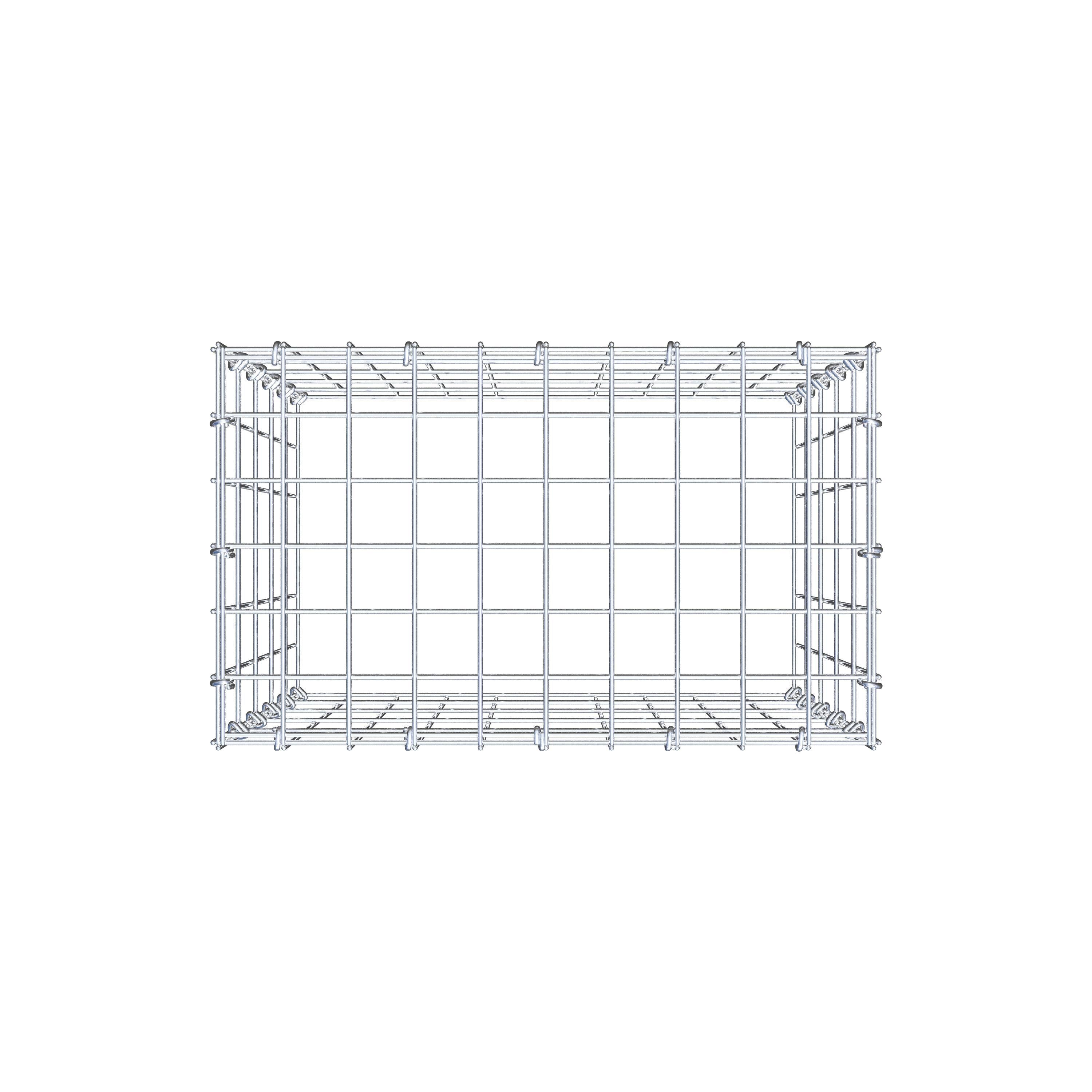 Anbaugabione Typ 3 50 cm x 50 cm x 30 cm (L x H x T), Maschenweite 5 cm x 10 cm, C-Ring