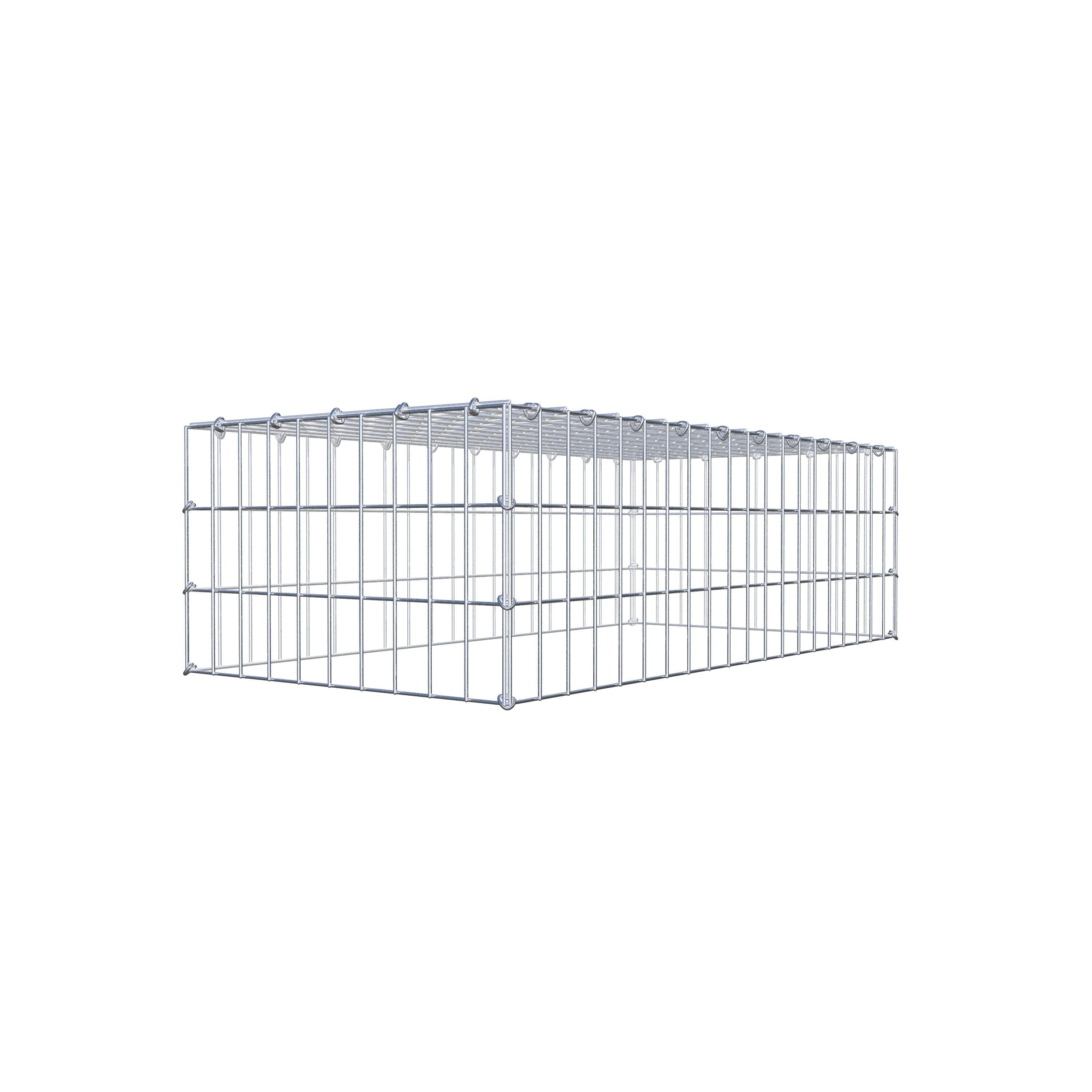 Anbaugabione Typ 3 100 cm x 30 cm x 50 cm (L x H x T), Maschenweite 5 cm x 10 cm, C-Ring