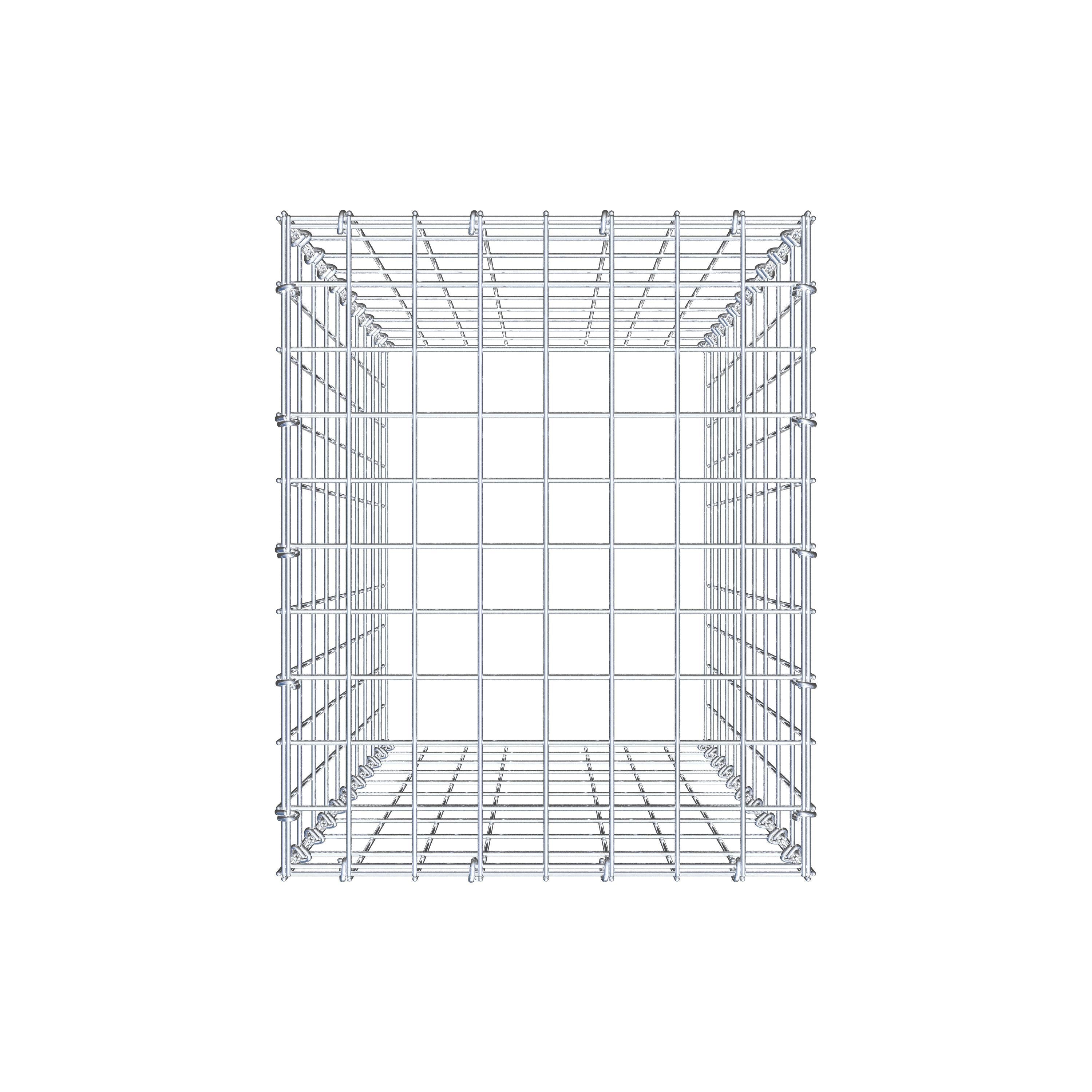 Anbaugabione Typ 3 100 cm x 40 cm x 50 cm (L x H x T), Maschenweite 5 cm x 10 cm, C-Ring