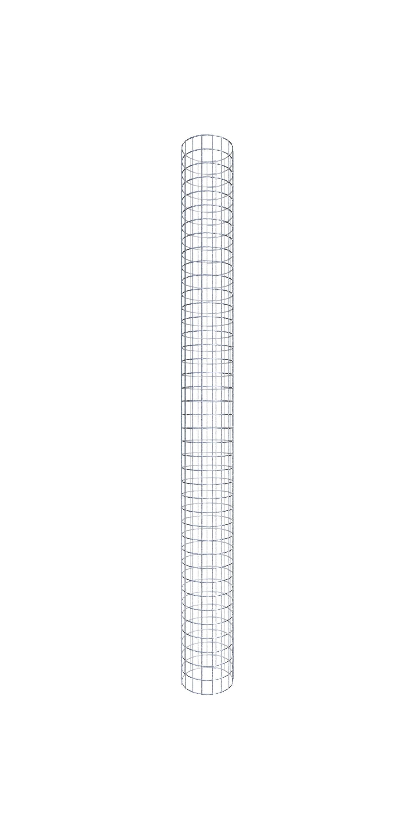 Gabionensäule rund feuerverzinkt, 27 cm Durchmesser, 200 cm Höhe, MW 5 cm x 10 cm