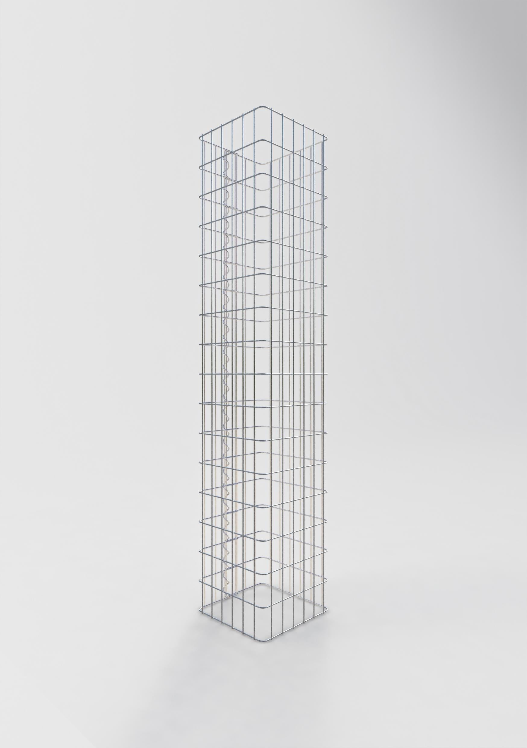 Gabionensäule eckig 32 cm x 32 cm, 160 cm Höhe, MW 5 cm x 5 cm
