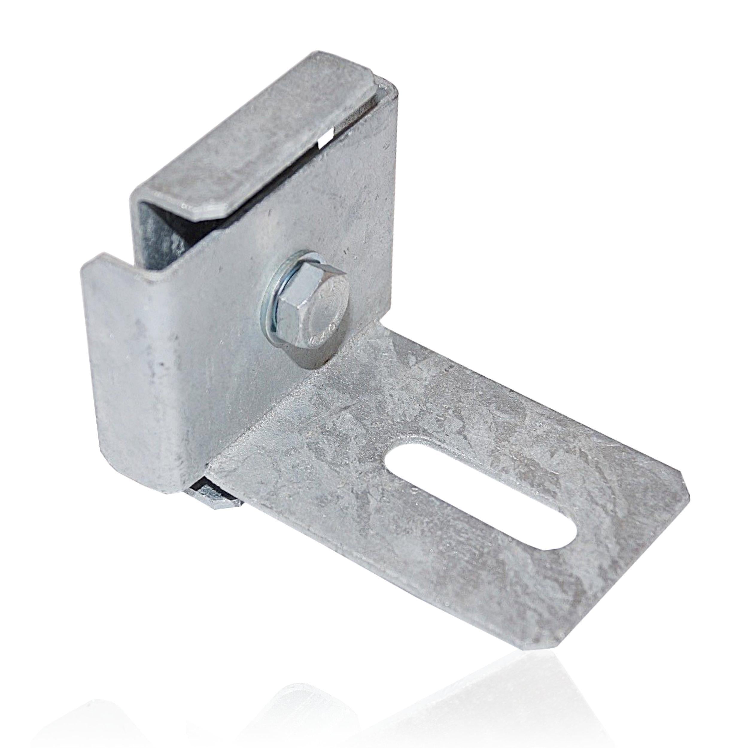 Klammer mit Zaunhalter Maschenweite 5 cm x 5 cm, verzinkt