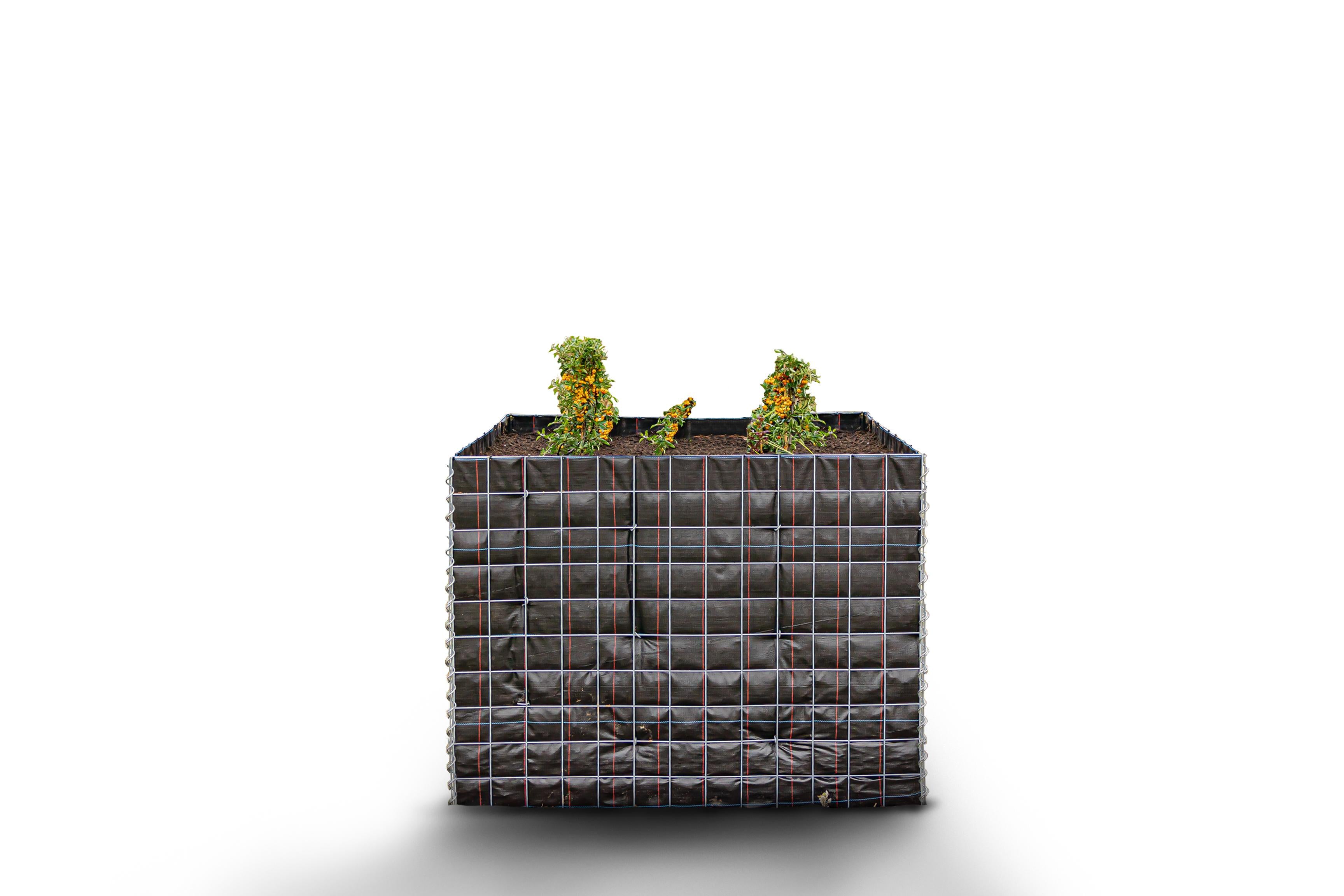 Hochbeet eckig ohne Steinbereich - Länge: 130 cm - Höhe: 100 cm - Tiefe: 80 cm - Maschenweite: 10 x 10 cm