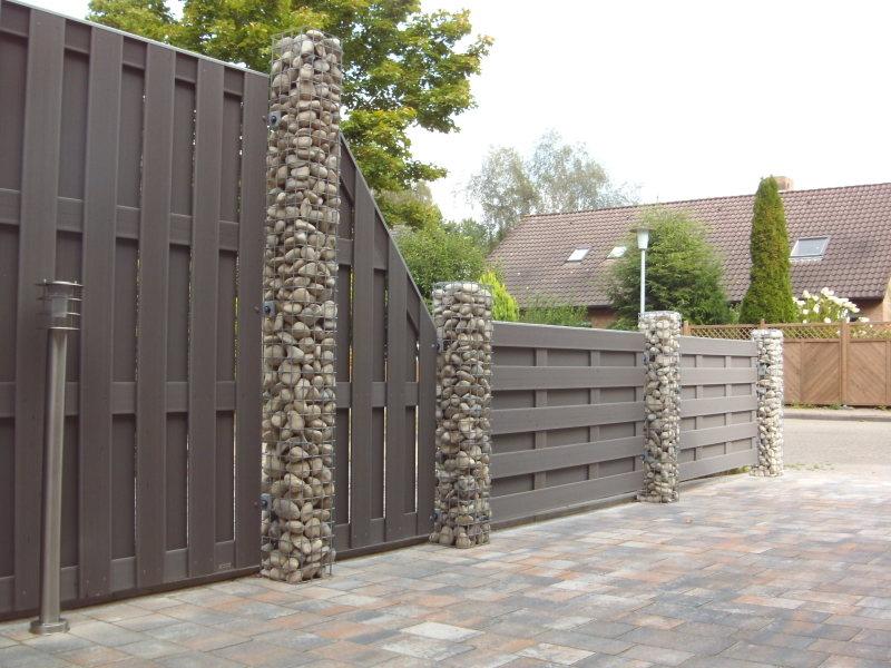 Gabionensäule eckig 22 cm x 22 cm, 80 cm Höhe, MW 5 cm x 5 cm