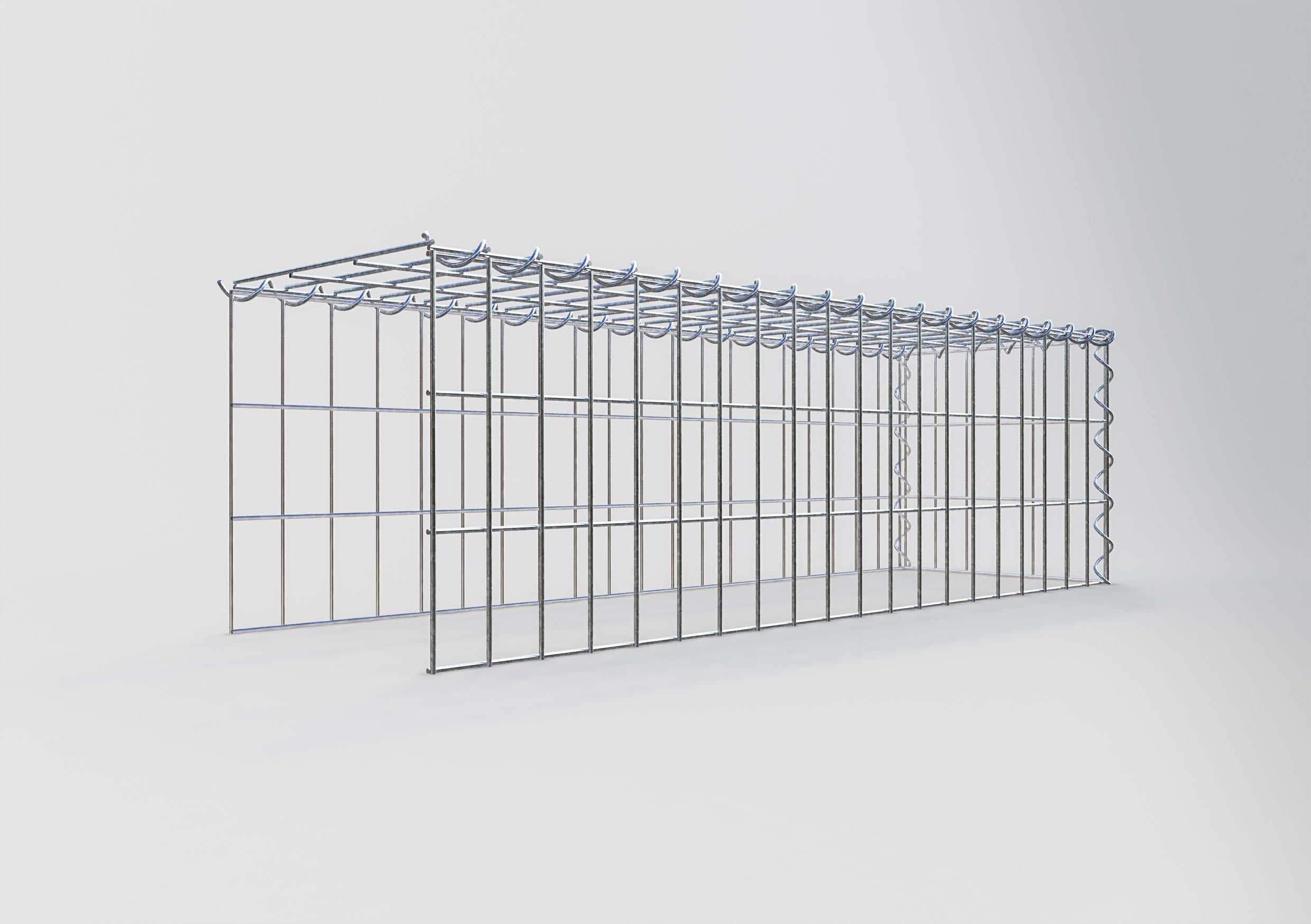 Anbaugabione Typ 4 100 cm x 30 cm x 30 cm (L x H x T), Maschenweite 5 cm x 10 cm, Spirale