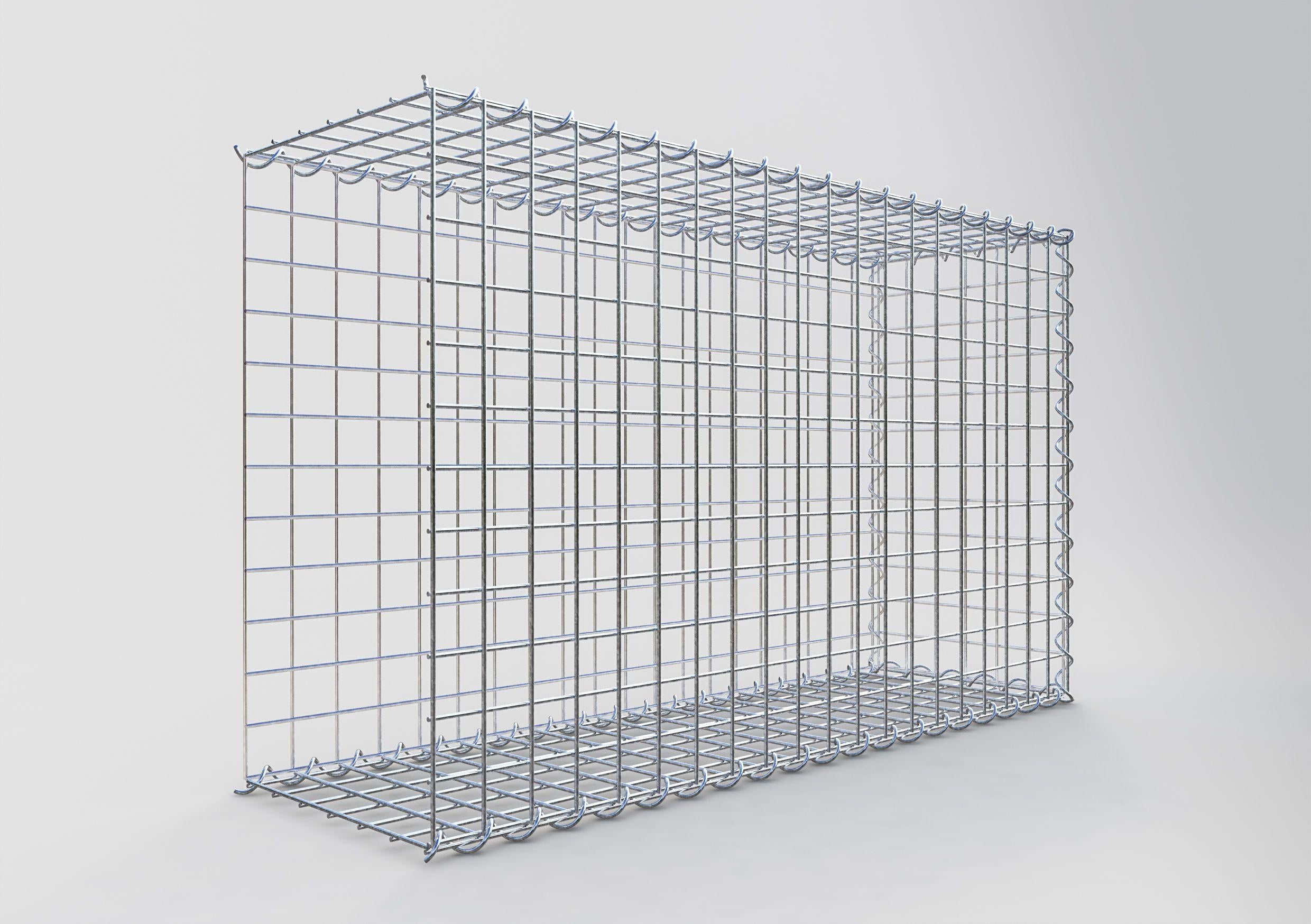 Anbaugabione Typ 2 100 cm x 60 cm x 30 cm (L x H x T), Maschenweite 5 cm x 5 cm, Spirale