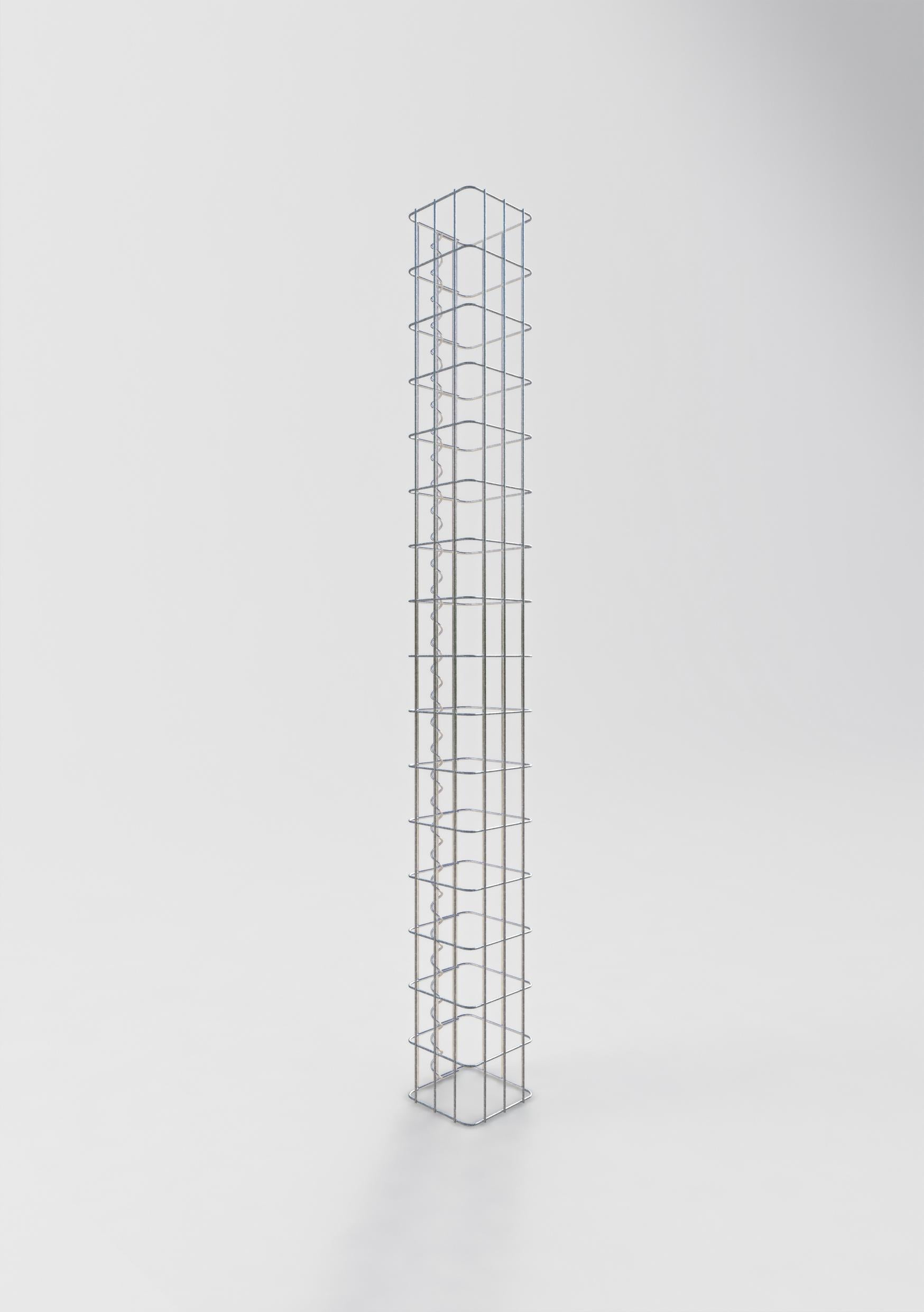 Gabionensäule eckig 17 cm x 17 cm, 160 cm Höhe, MW 5 cm x 10 cm
