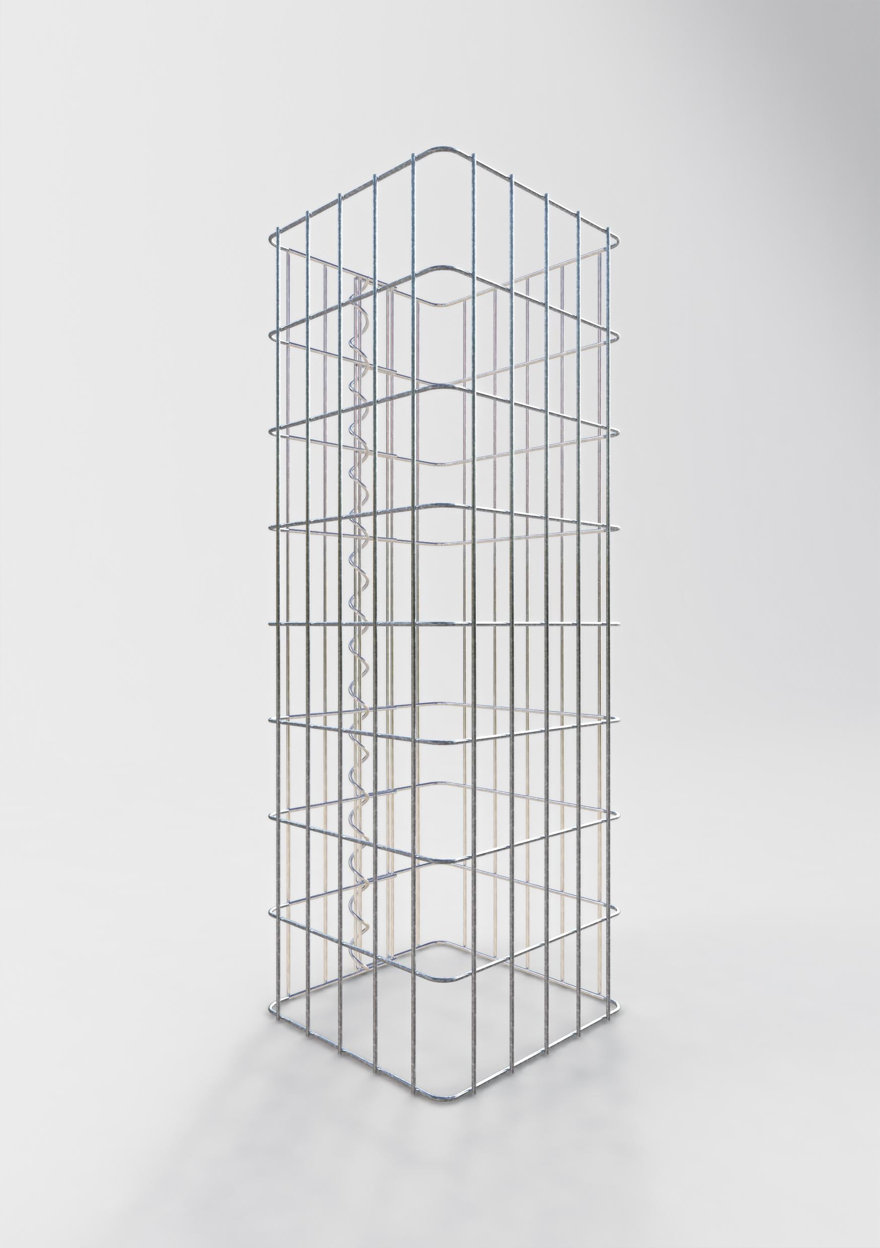 Gabionensäule eckig 27 cm x 27 cm, 80 cm Höhe, MW 5 cm x 10 cm