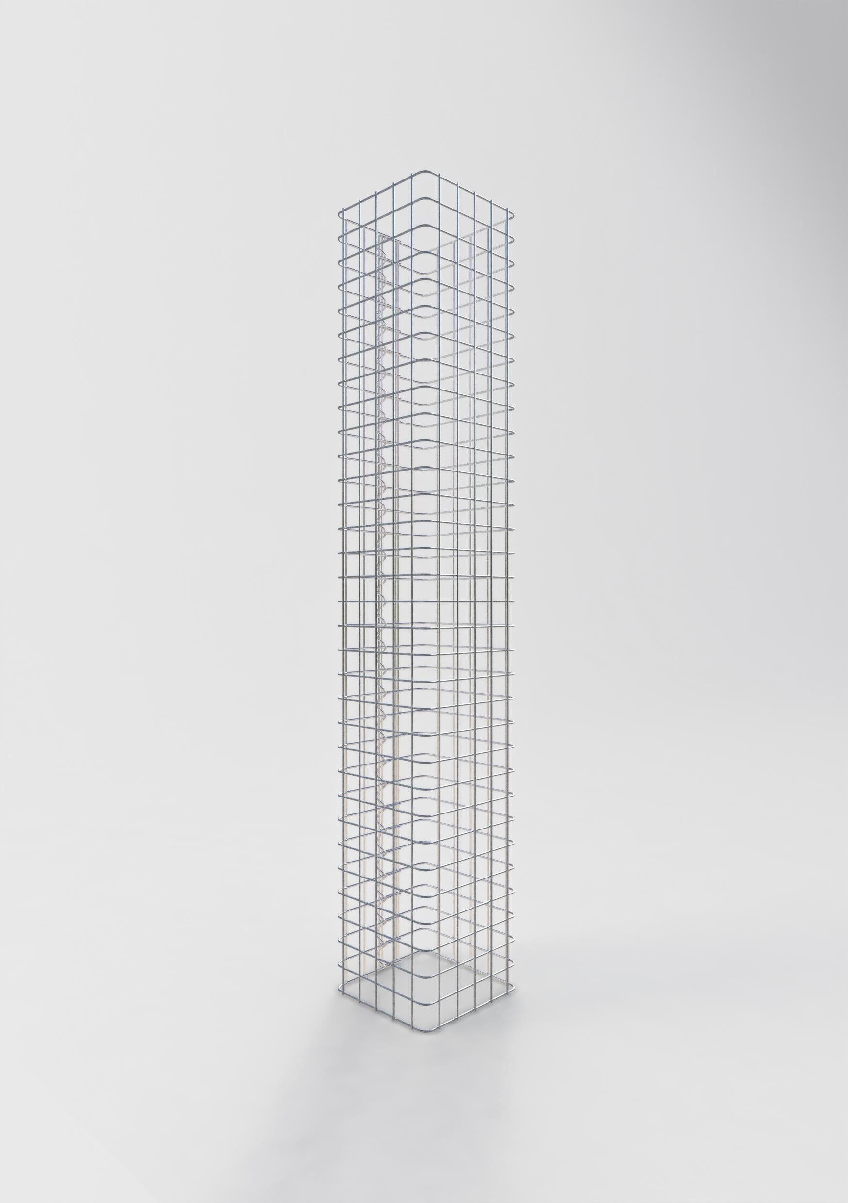Gabionensäule eckig 27 cm x 27 cm, 160 cm Höhe, MW 5 cm x 5 cm