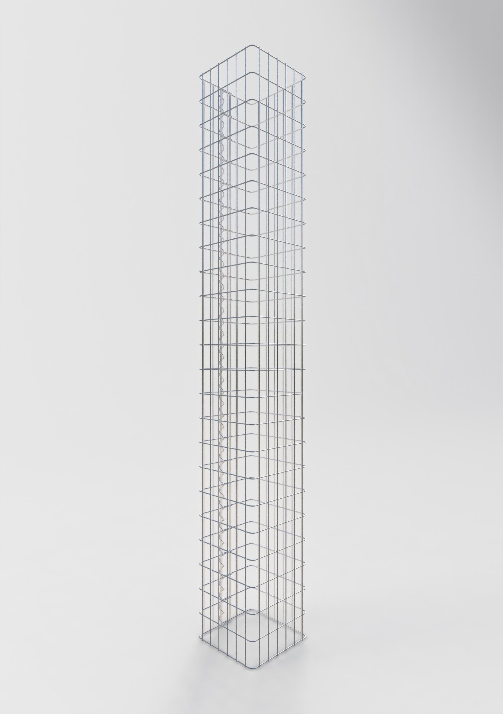 Gabionensäule eckig 32 cm x 32 cm, 230 cm Höhe, MW 5 cm x 10 cm