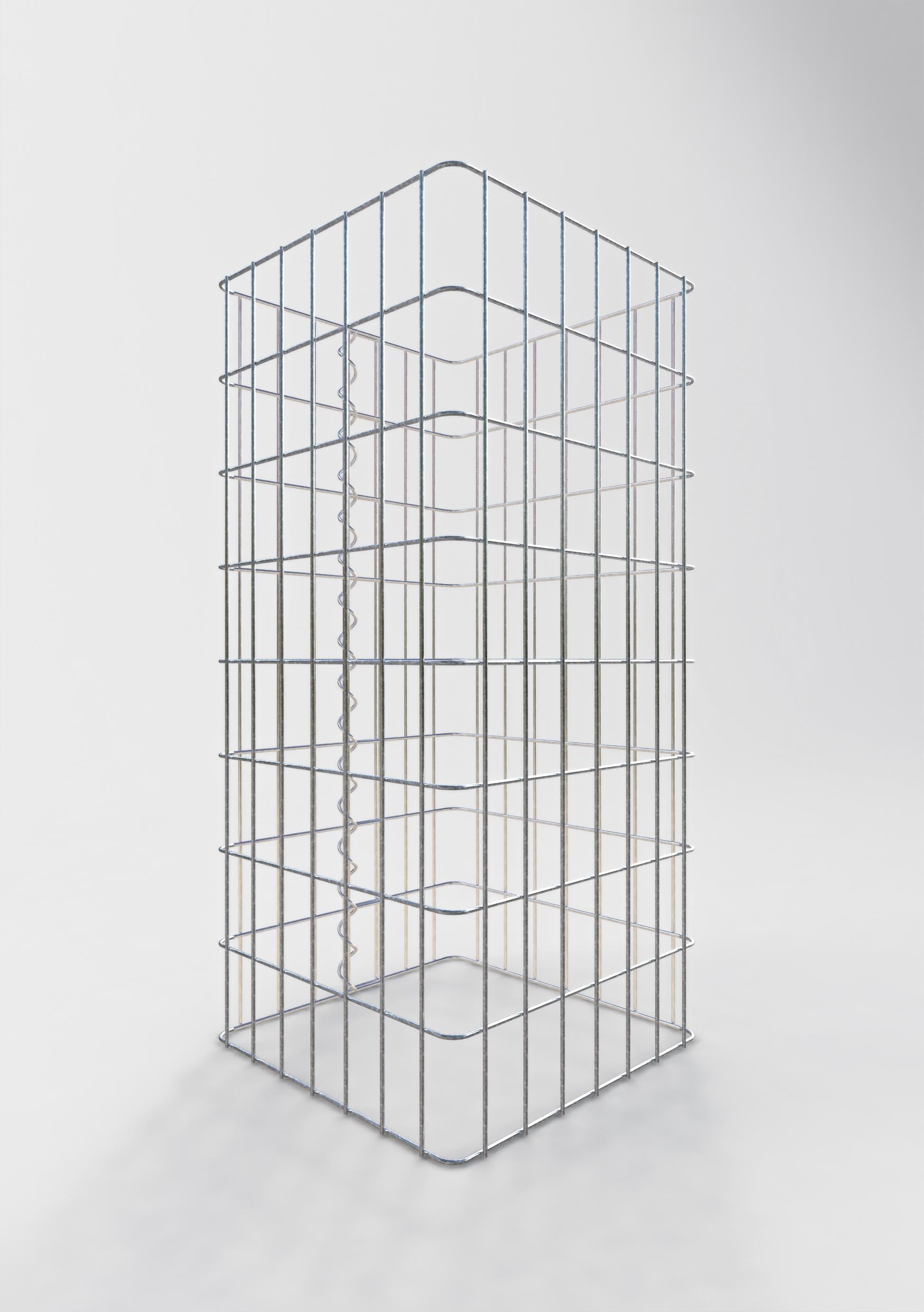 Gabionensäule eckig 37 cm x 37 cm, 80 cm Höhe, MW 5 cm x 10 cm