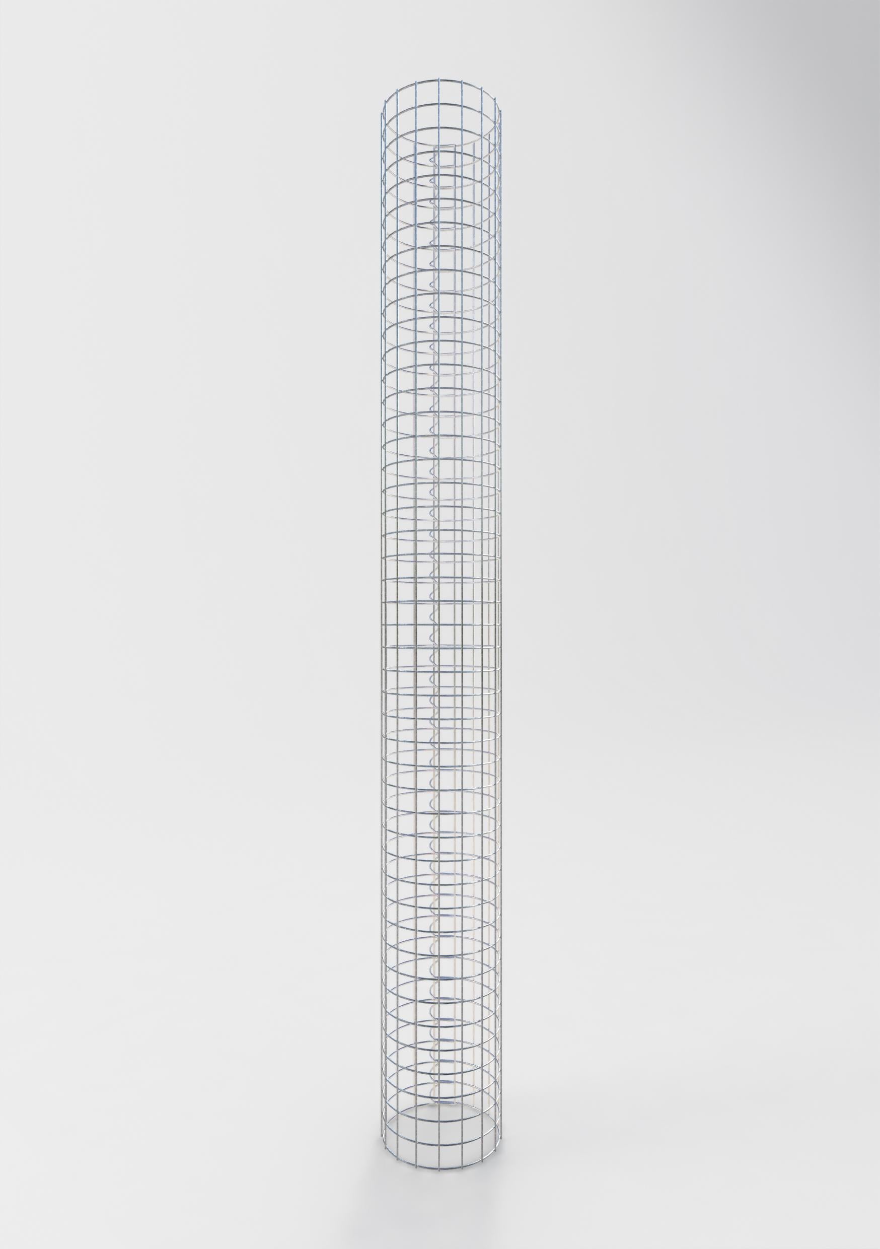 Gabionensäule rund 27 cm Durchmesser, 230 cm Höhe, Maschenweite 5 cm x 5 cm
