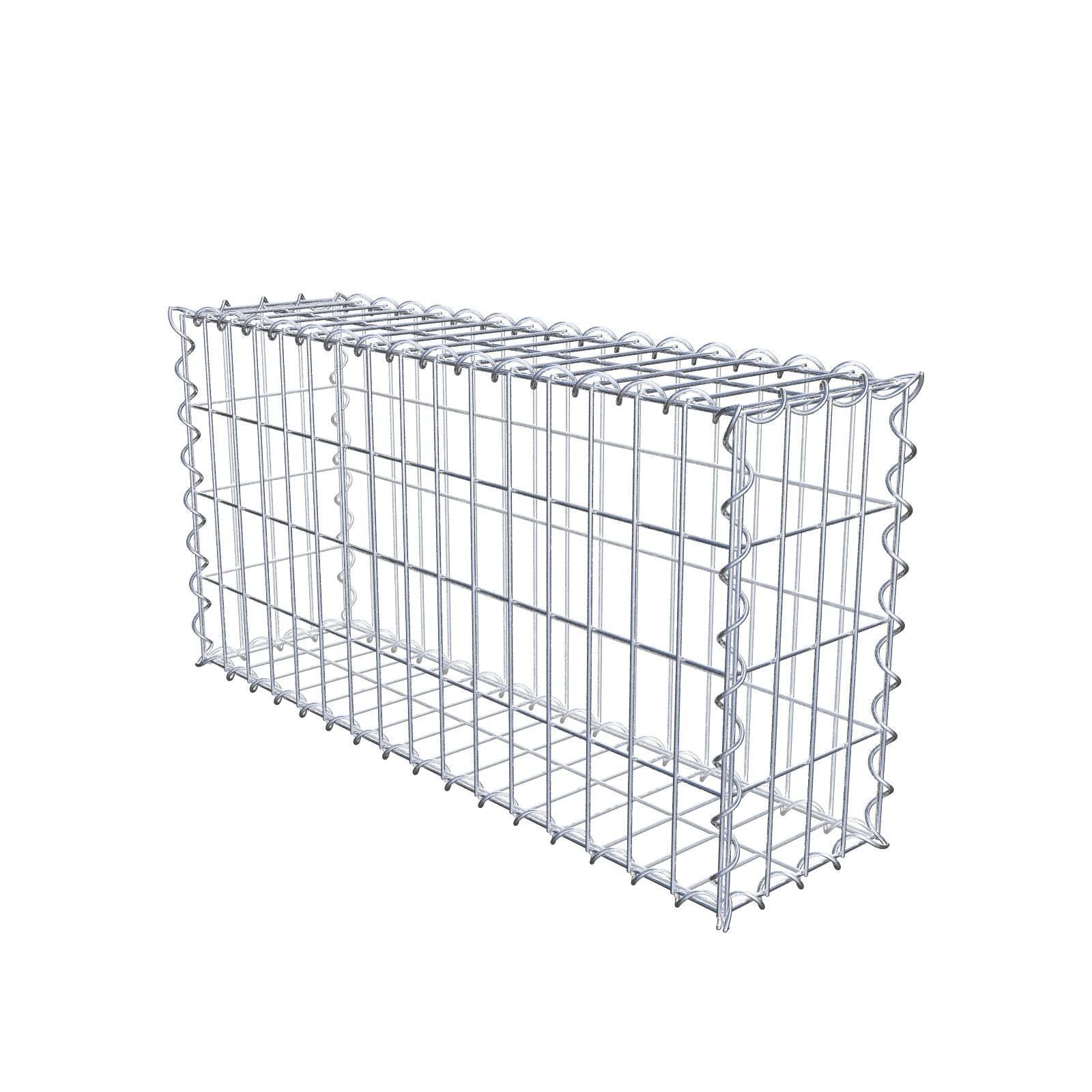 Gabione 80 cm x 40 cm x 20 cm (L x H x T), Maschenweite 5 cm x 10 cm, Spirale